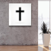 ."Dotted Cross". Designers Collection Glass Wall Art - ArtDesigna Glass Printing Wall Art