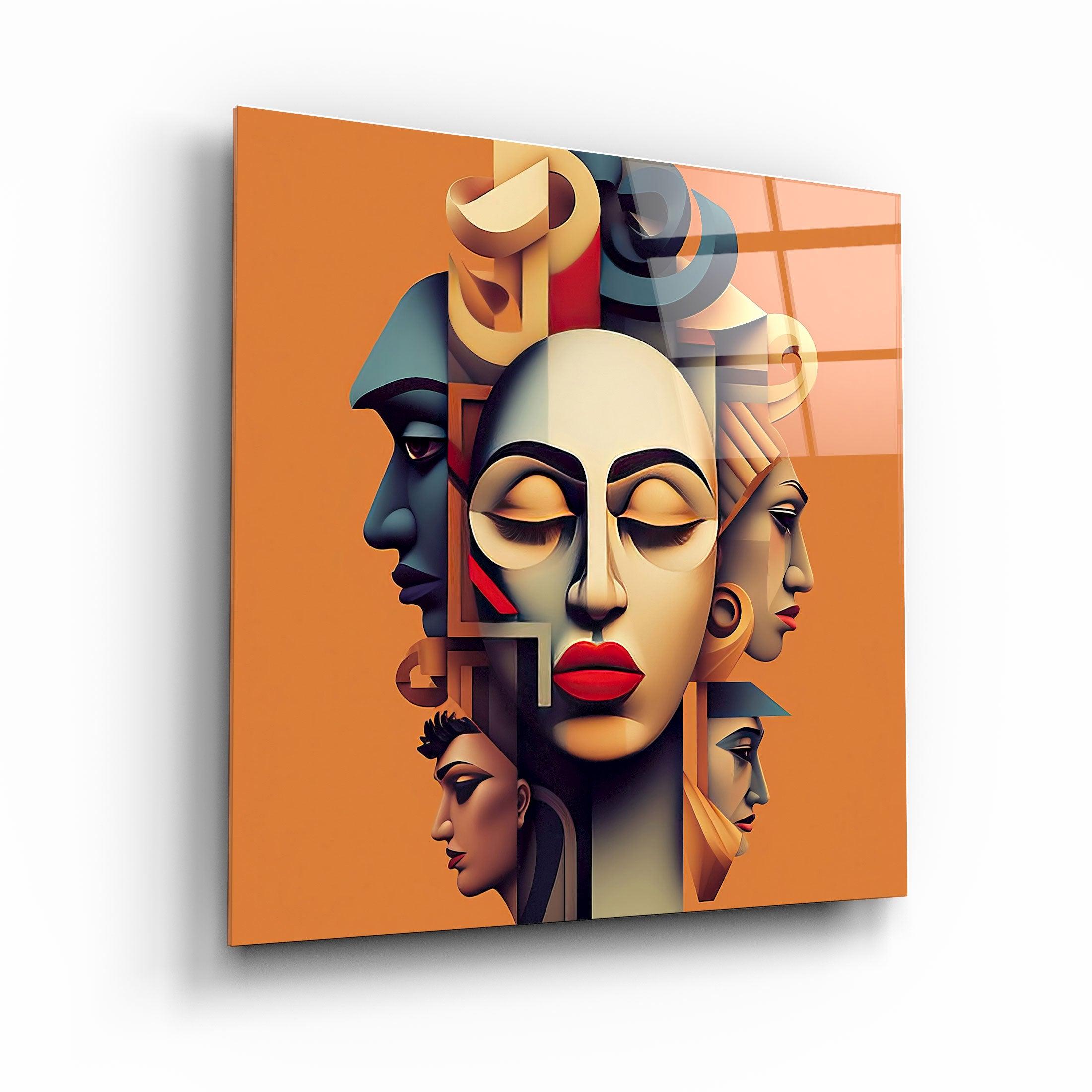 ."Face off". Designers Collection Glass Wall Art - ArtDesigna Glass Printing Wall Art