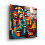 ."Abstract Faces". Designers Collection Glass Wall Art - ArtDesigna Glass Printing Wall Art