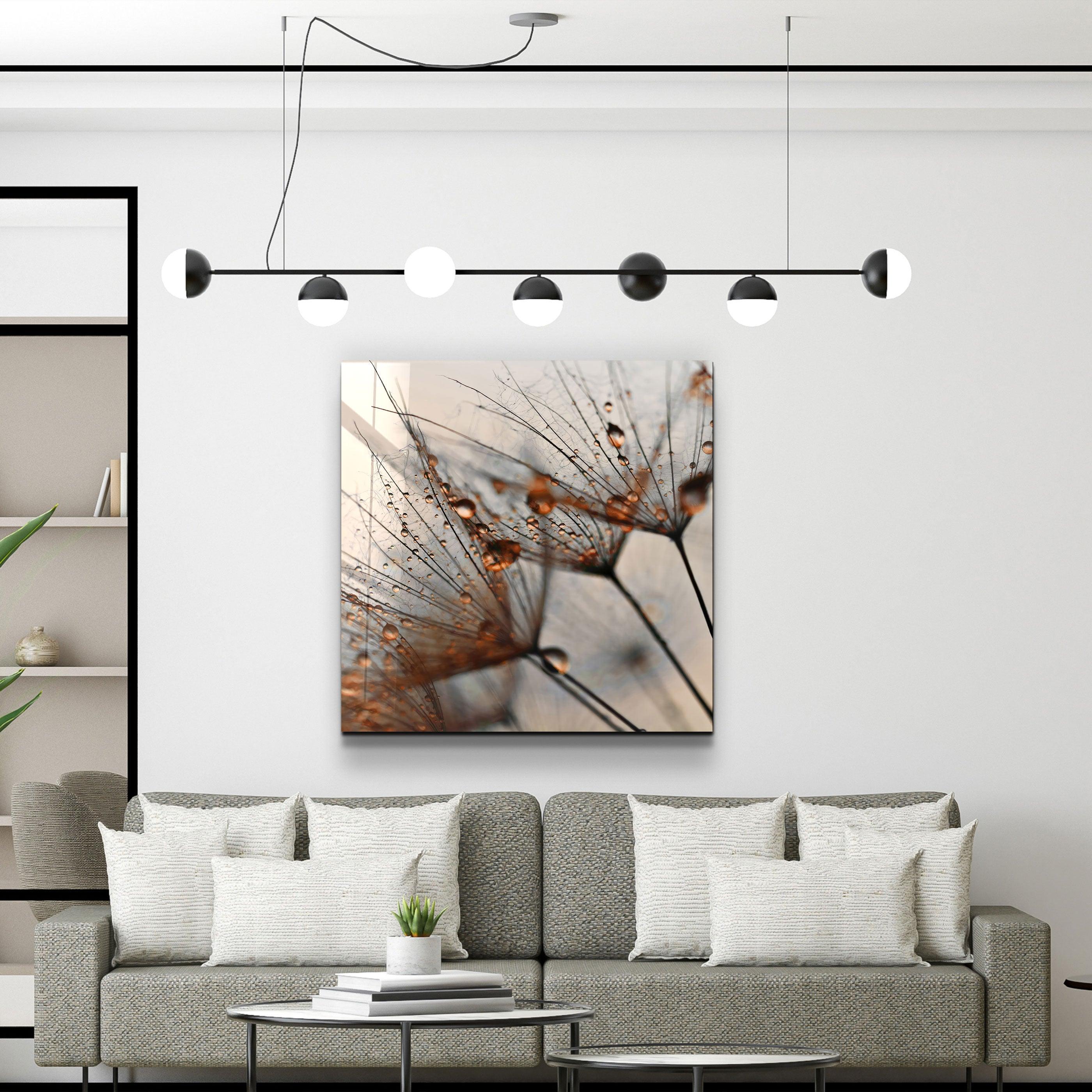 ・"Orange Flower"・Glass Wall Art - ArtDesigna Glass Printing Wall Art