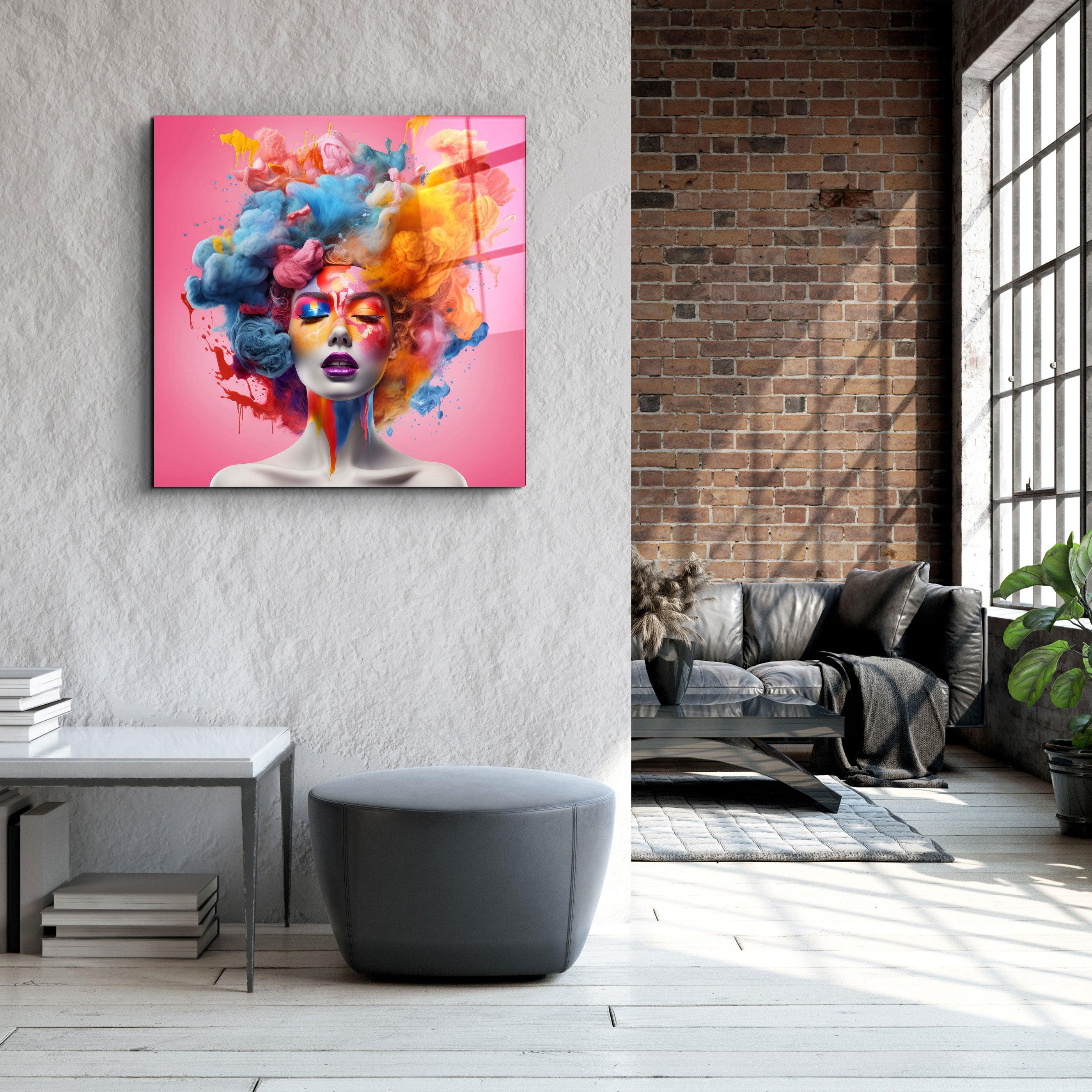 ."Cotton Candy". Designers Collection Glass Wall Art - ArtDesigna Glass Printing Wall Art