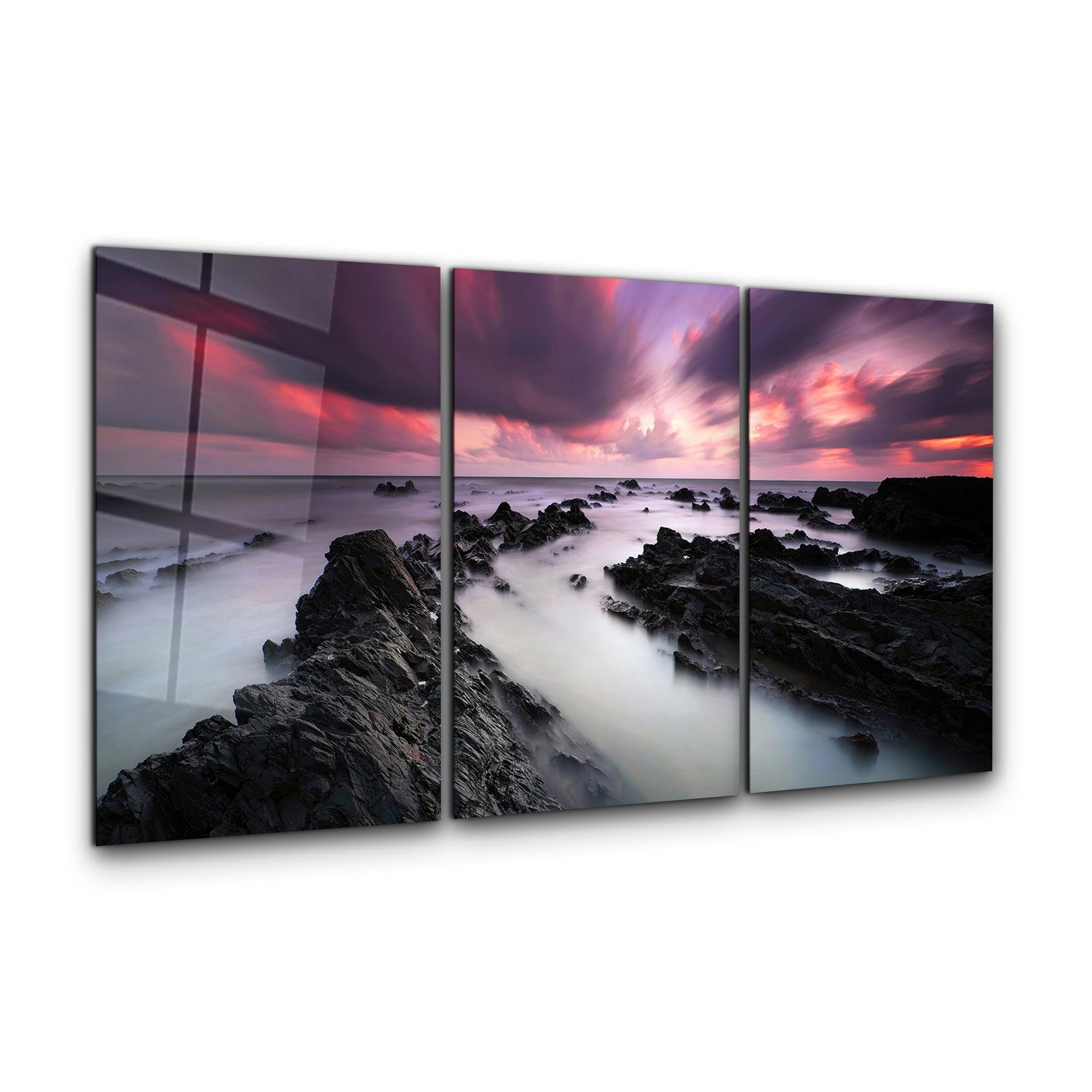 ・"The Fog - Trio"・Glass Wall Art - ArtDesigna Glass Printing Wall Art