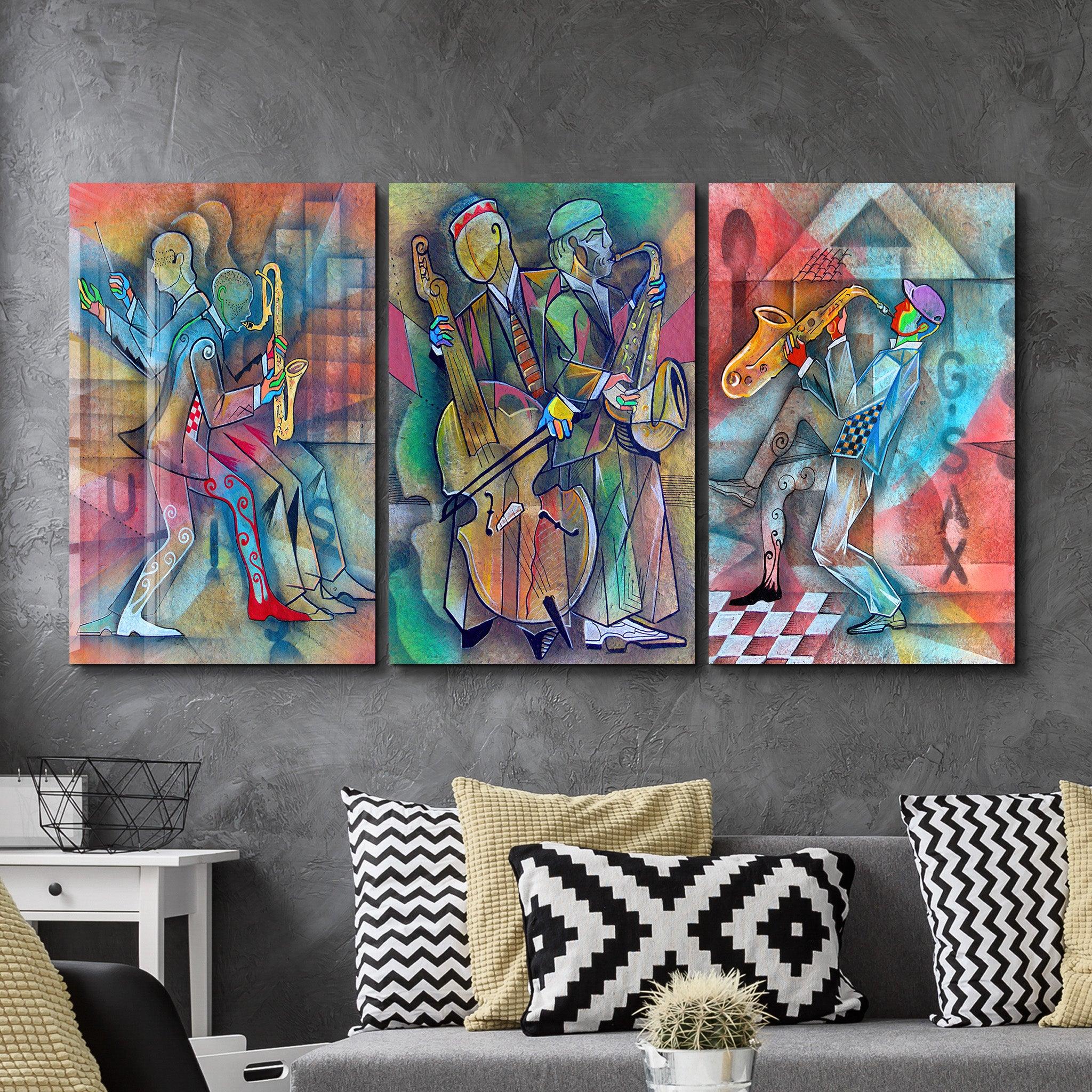 ・"Jazz - Trio"・Glass Wall Art - ArtDesigna Glass Printing Wall Art