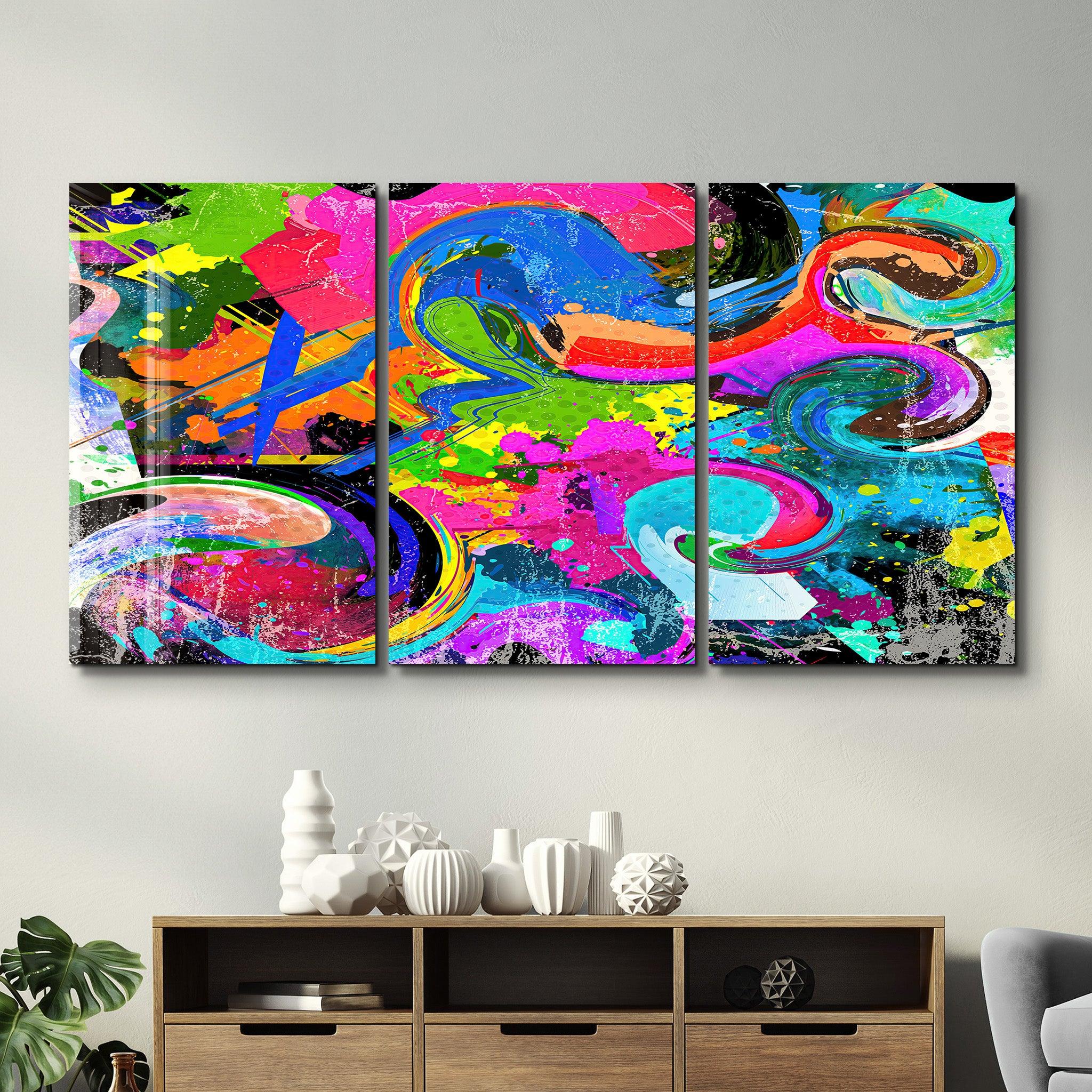 ・"ColorMix - Trio"・Glass Wall Art - ArtDesigna Glass Printing Wall Art