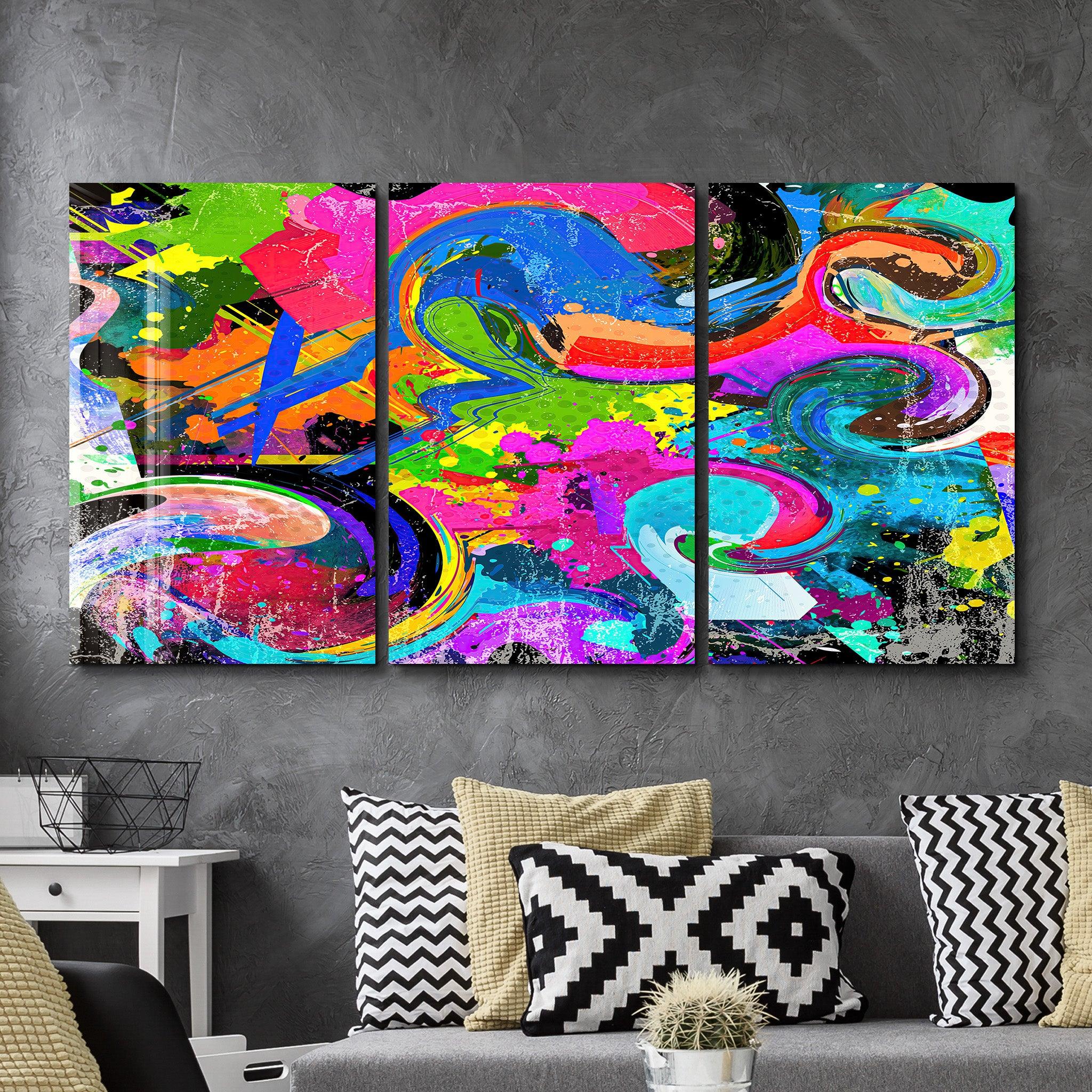 ・"ColorMix - Trio"・Glass Wall Art - ArtDesigna Glass Printing Wall Art