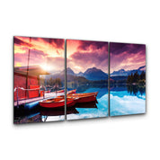 ・"Silent Lake V1 - Trio"・Glass Wall Art - ArtDesigna Glass Printing Wall Art