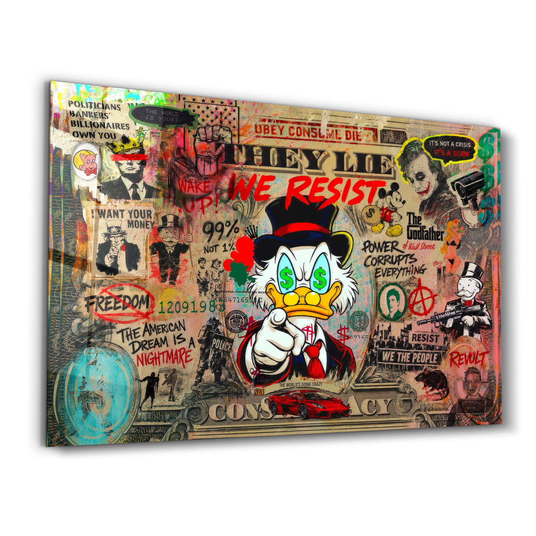 They Lie by Mr. Pablo Costa | Glass Wall Art