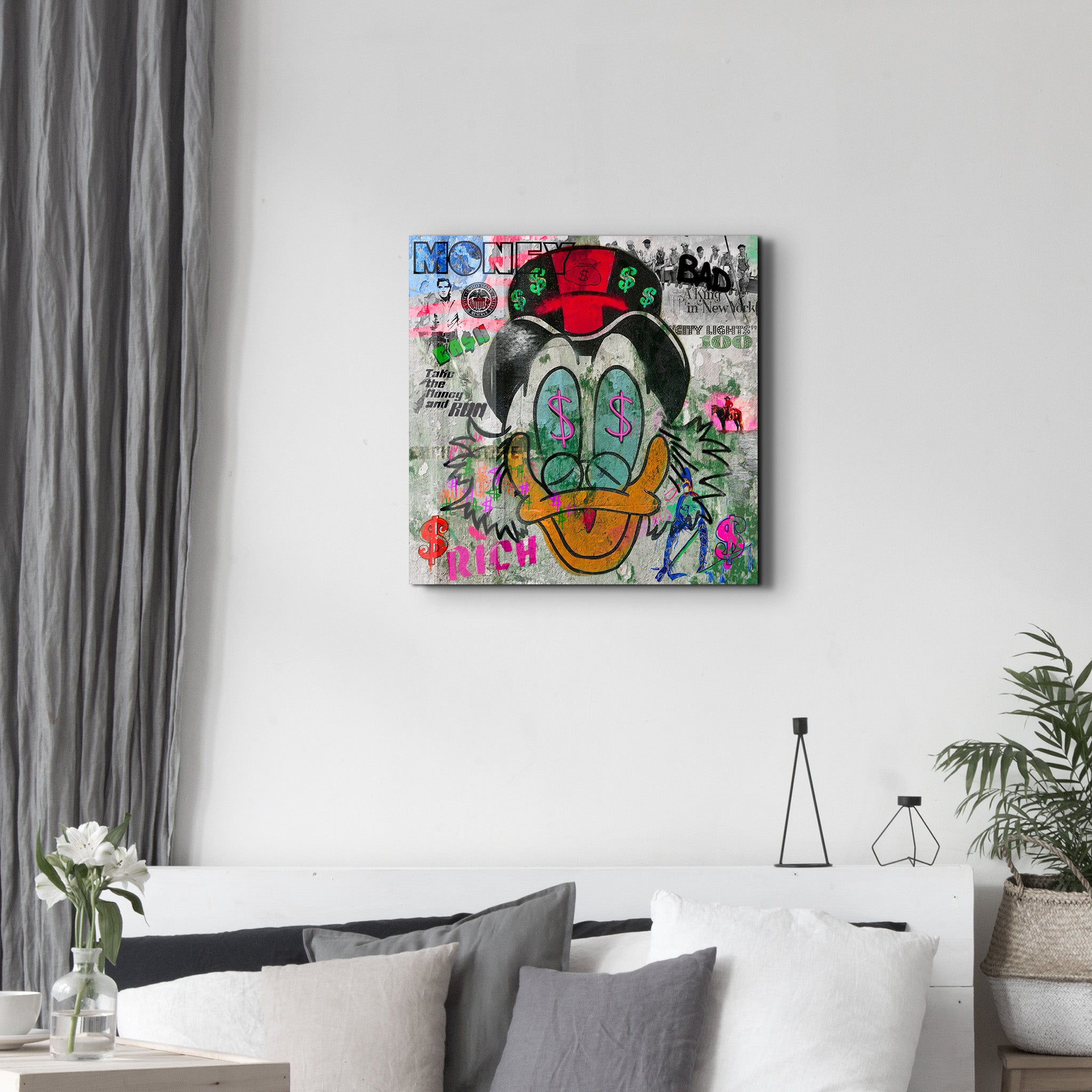 Money Talks by Mr. Pablo Costa | Glass Wall Art