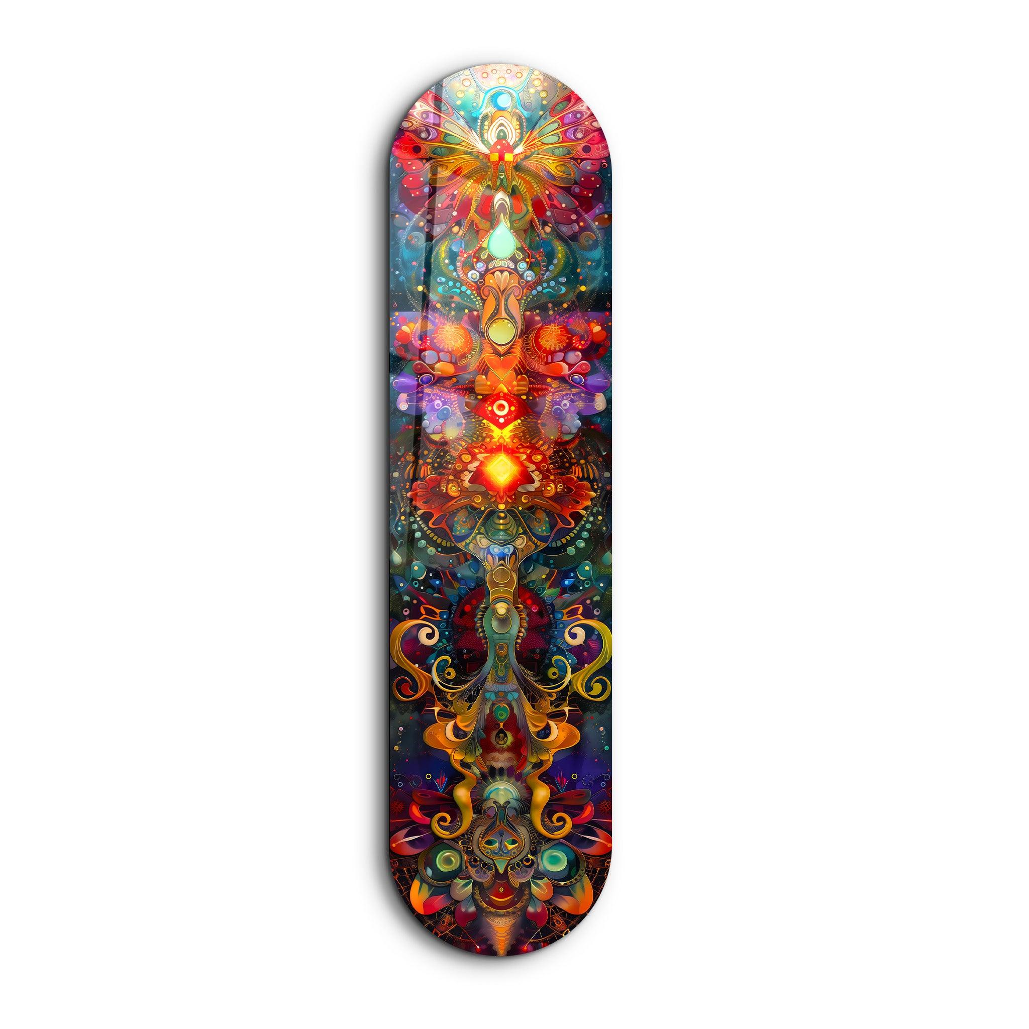 Bohemian Flower Dream V2 | Glass Wall Art - Artdesigna