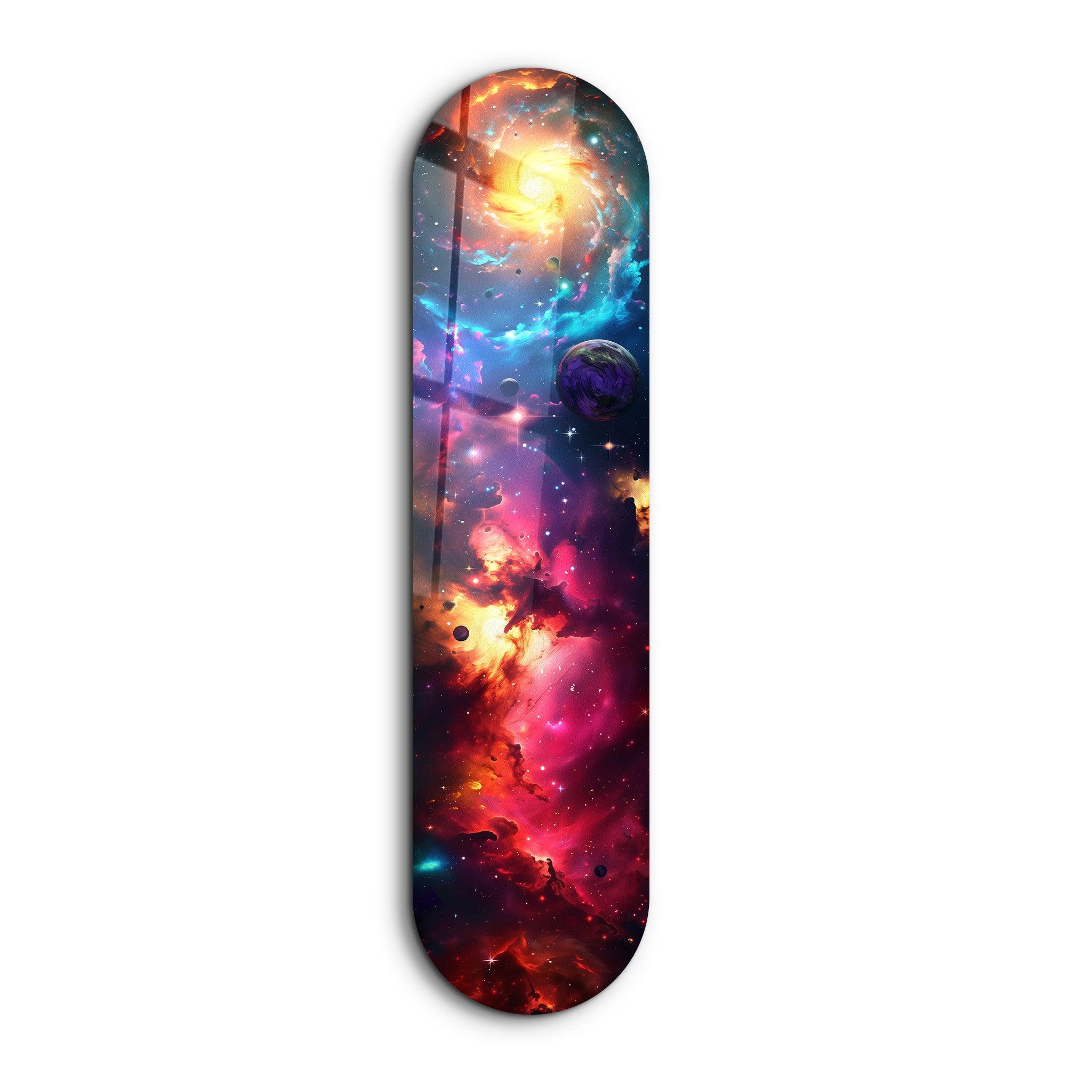 Colorful Space V4 | Glass Wall Art - Artdesigna