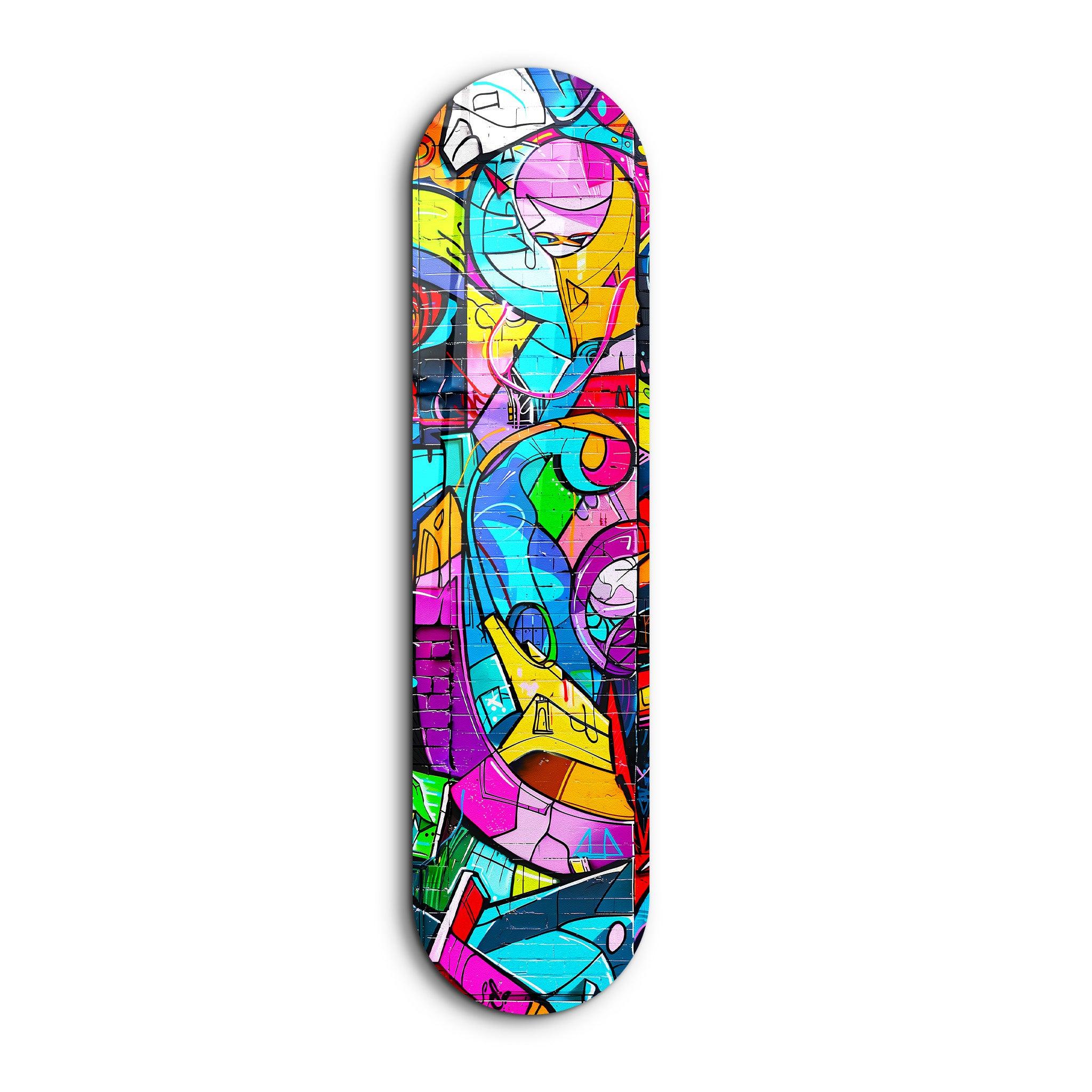 Graffiti Abstract | Glass Wall Art - Artdesigna