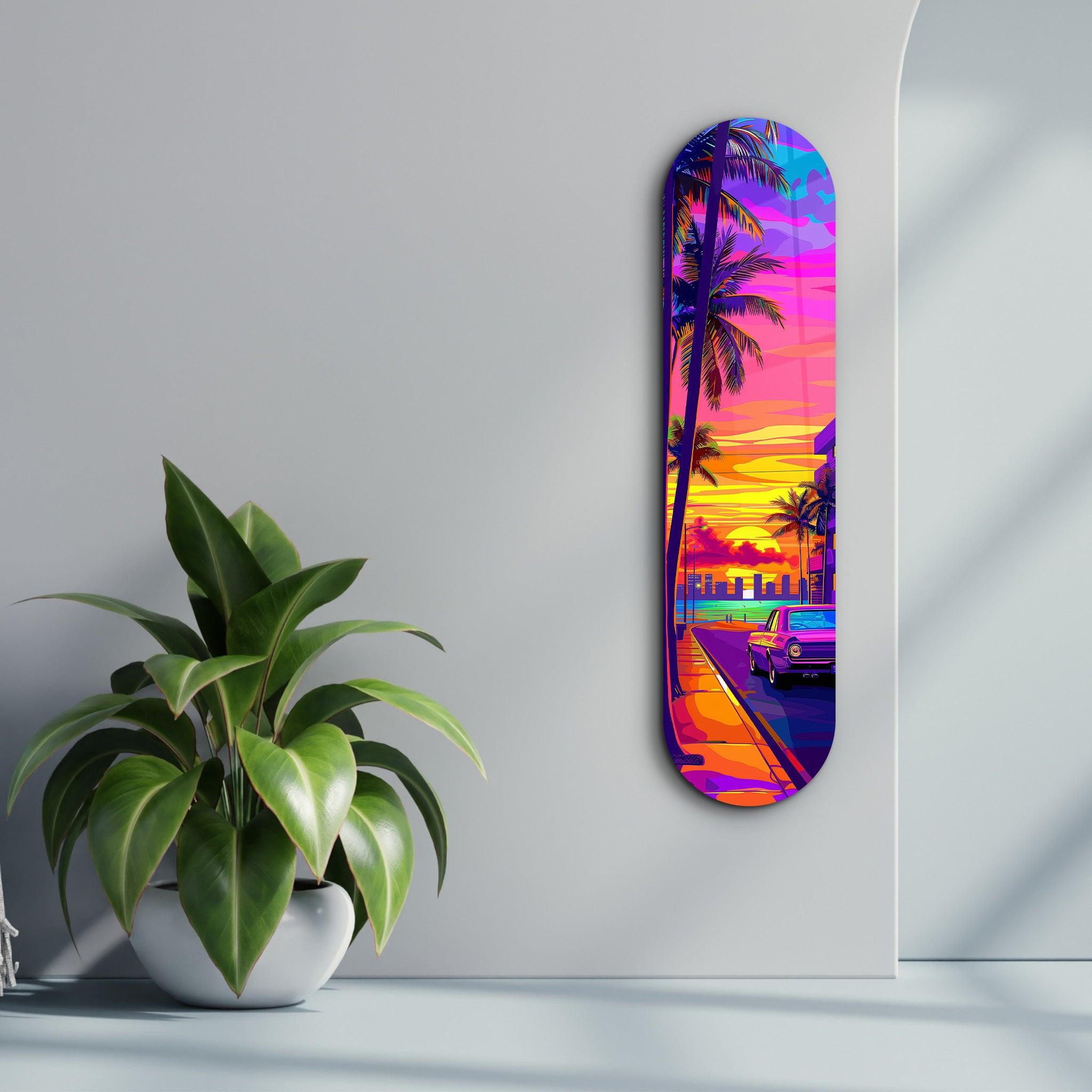 Miami 2 | Glass Wall Art - Artdesigna