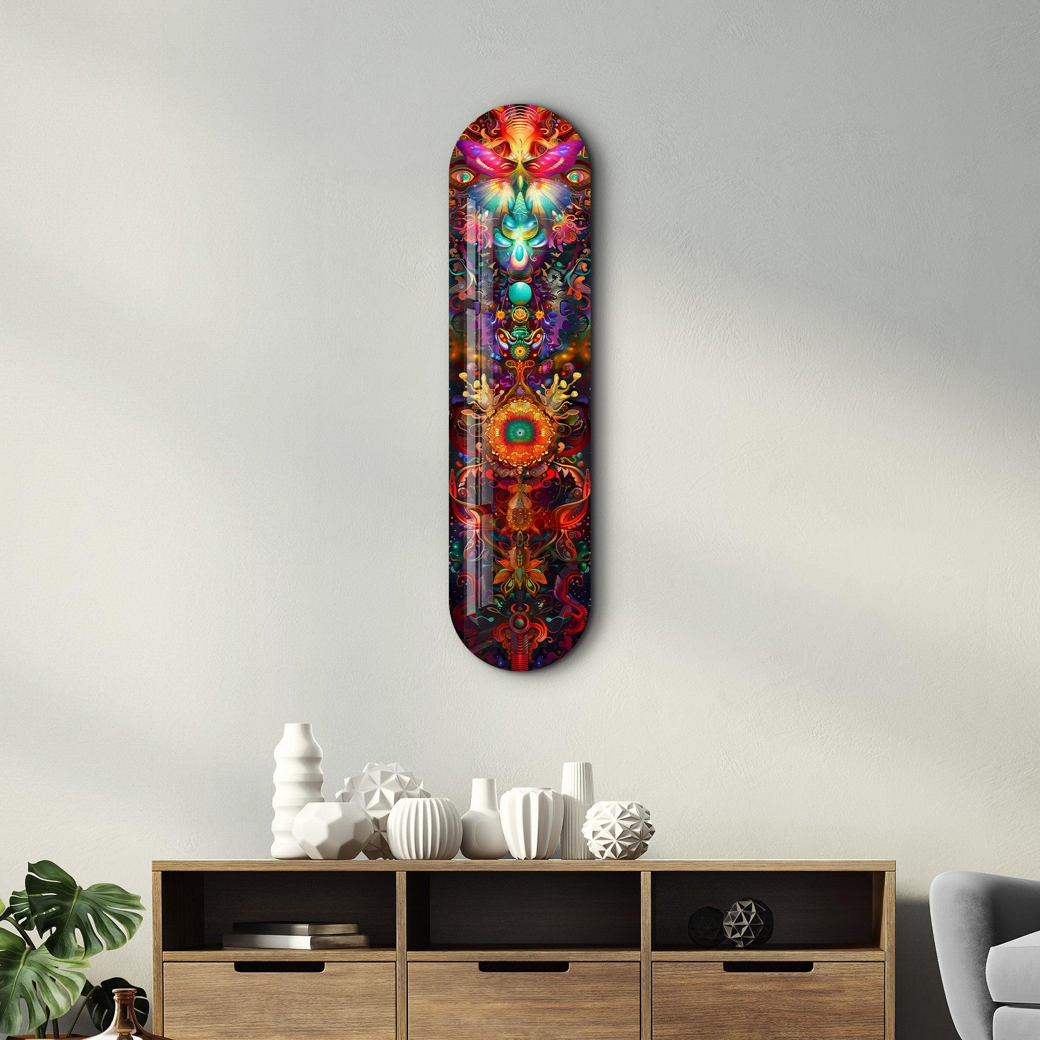 Bohemian Flower Dream V1 | Glass Wall Art - Artdesigna