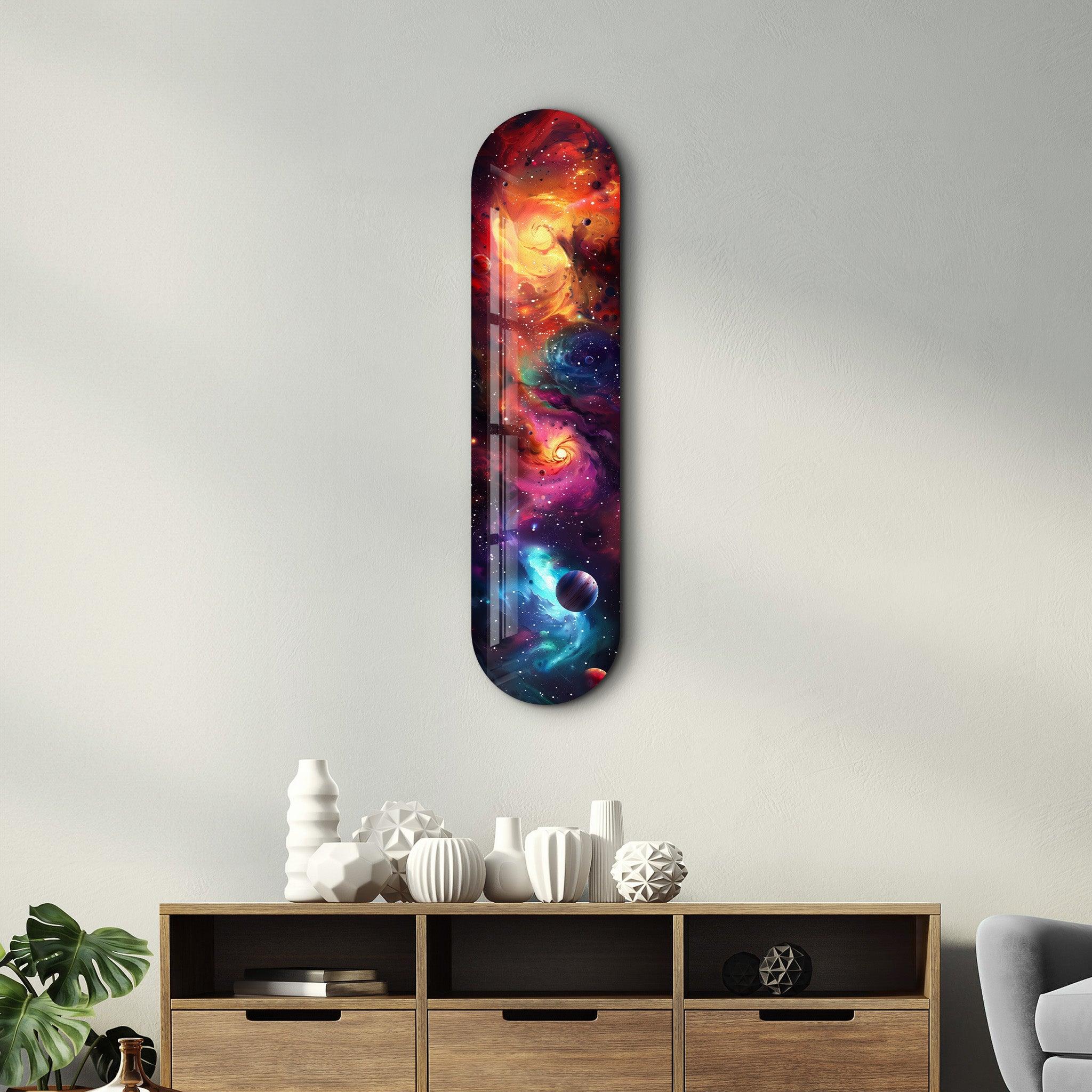 Colorful Space V2 | Glass Wall Art - Artdesigna