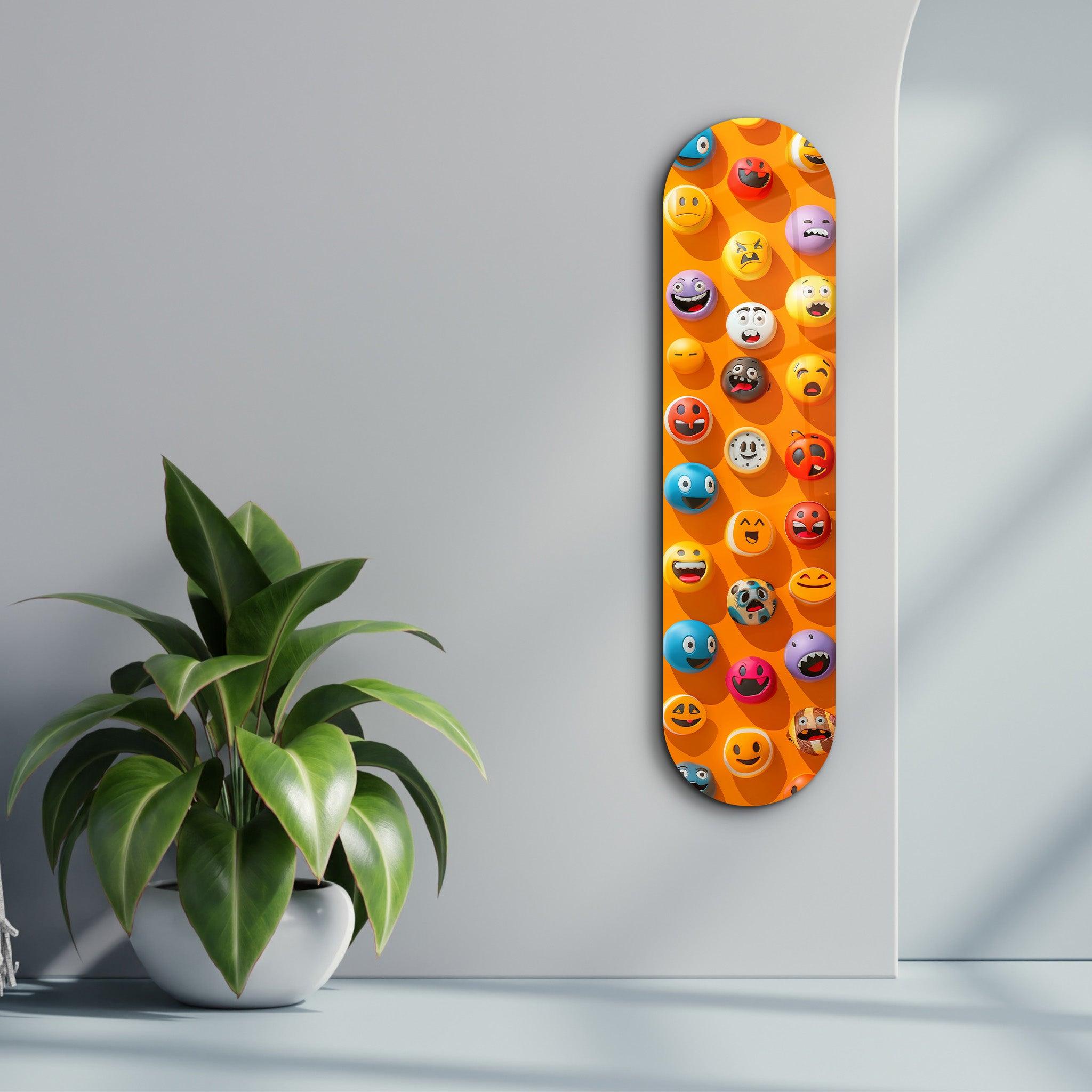 Lots of Smileys 1 | Glass Wall Art - Artdesigna