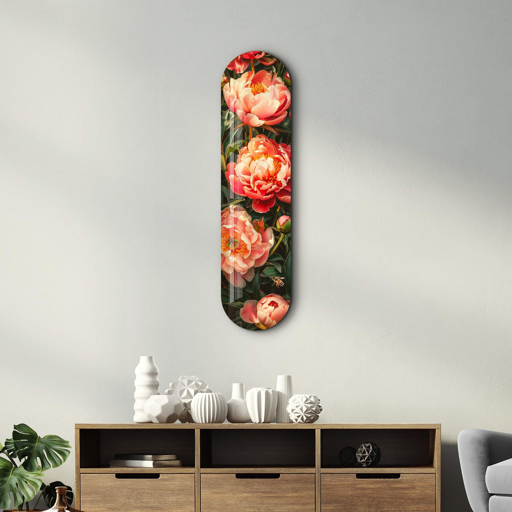 Flowers Painting V3 | Glass Wall Art - Artdesigna