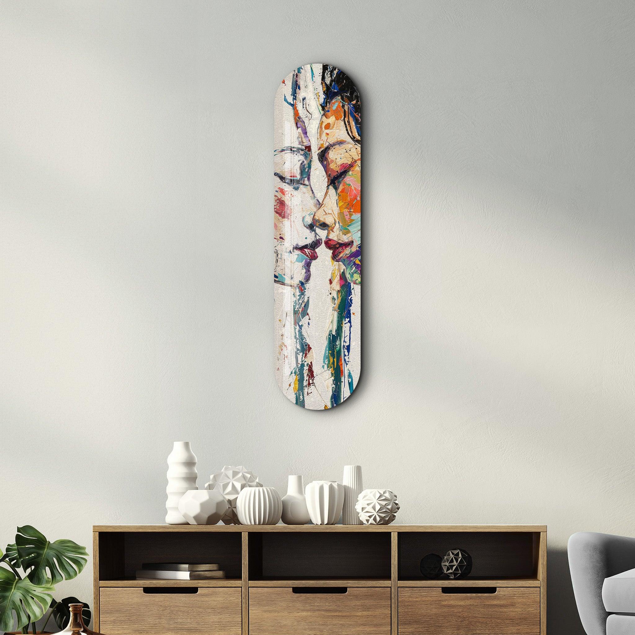 Two Girls | Glass Wall Art - Artdesigna