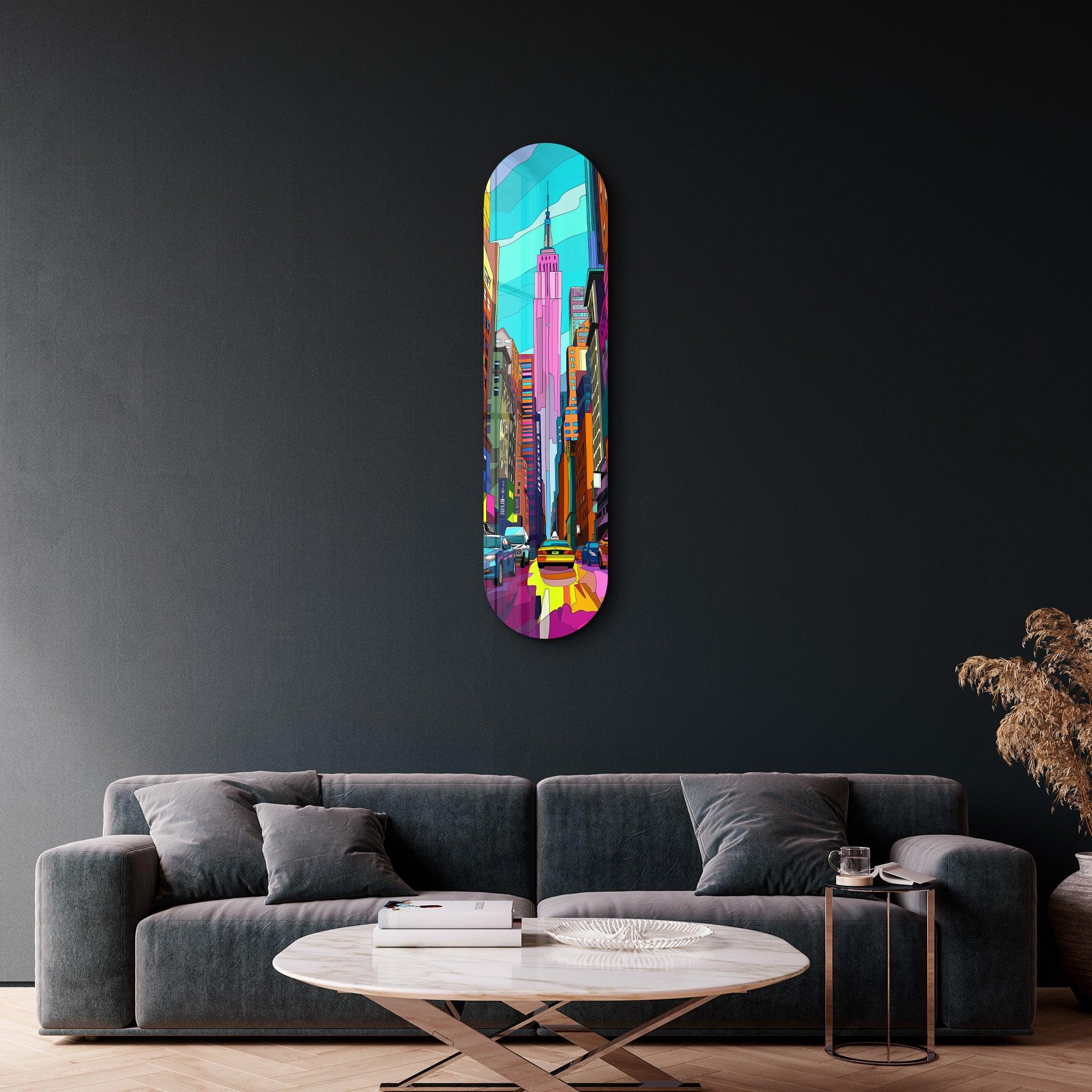 New York | Glass Wall Art - Artdesigna