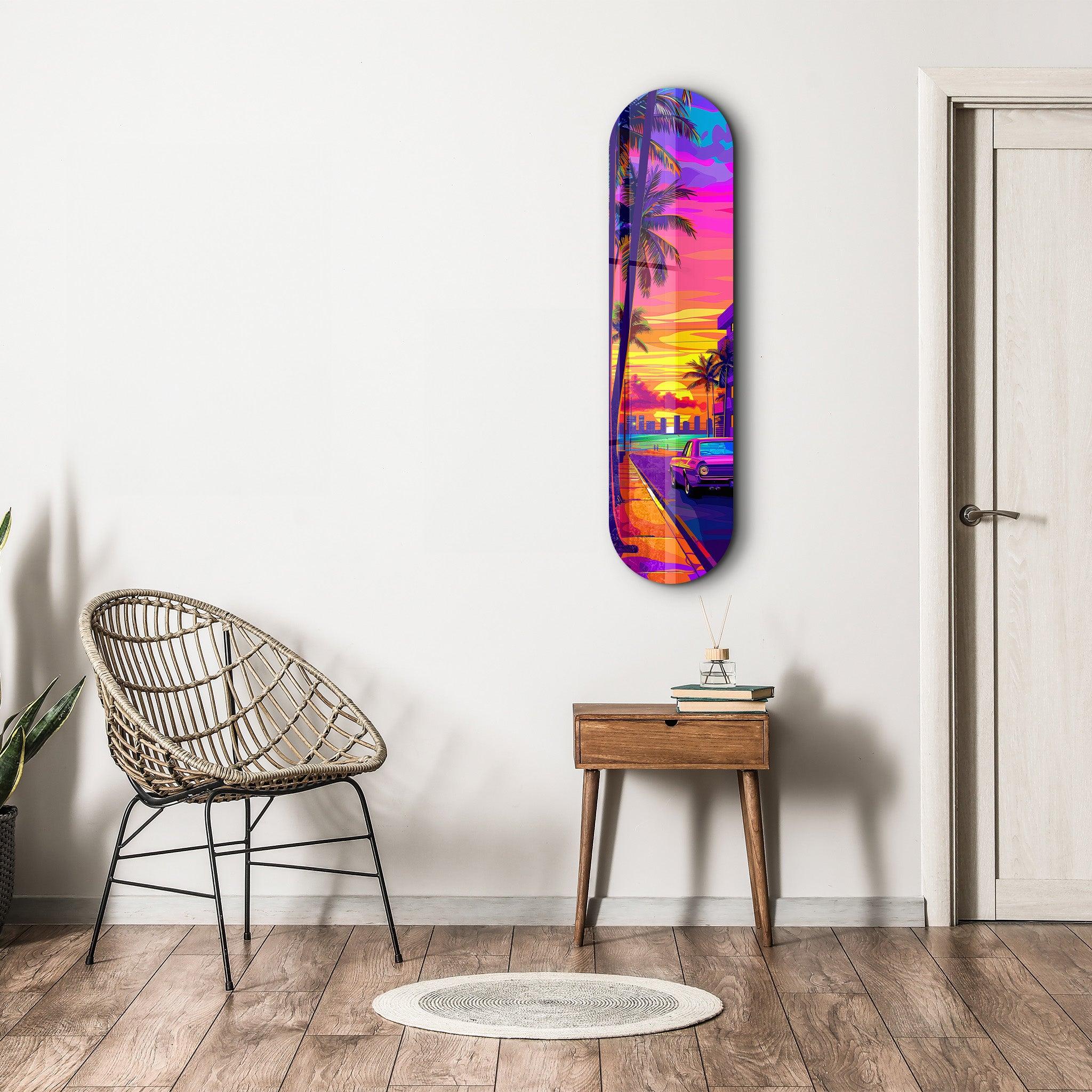 Miami 2 | Glass Wall Art - Artdesigna