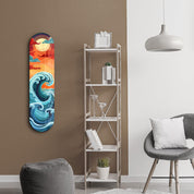 Ocean Waves V4 | Glass Wall Art - Artdesigna