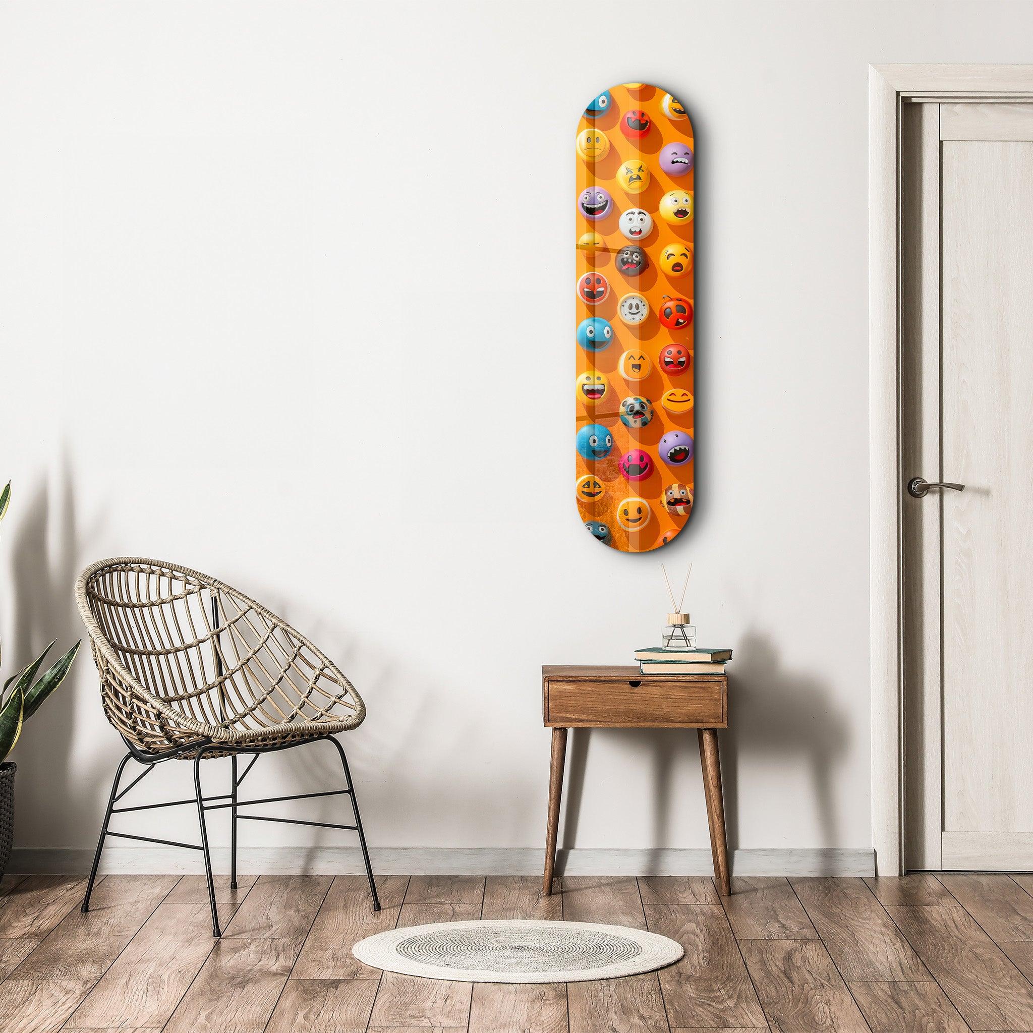 Lots of Smileys 1 | Glass Wall Art - Artdesigna