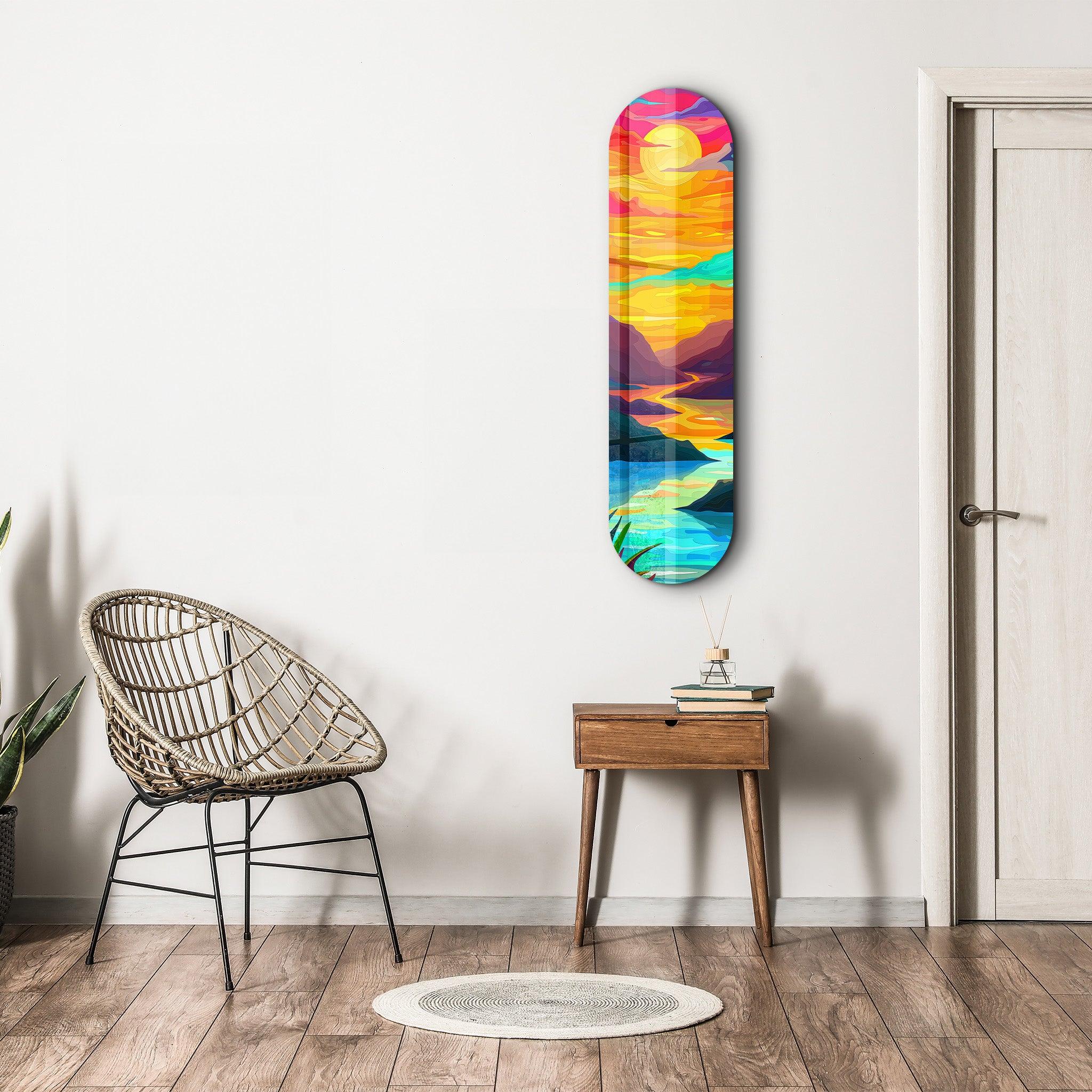 Sunset | Glass Wall Art - Artdesigna