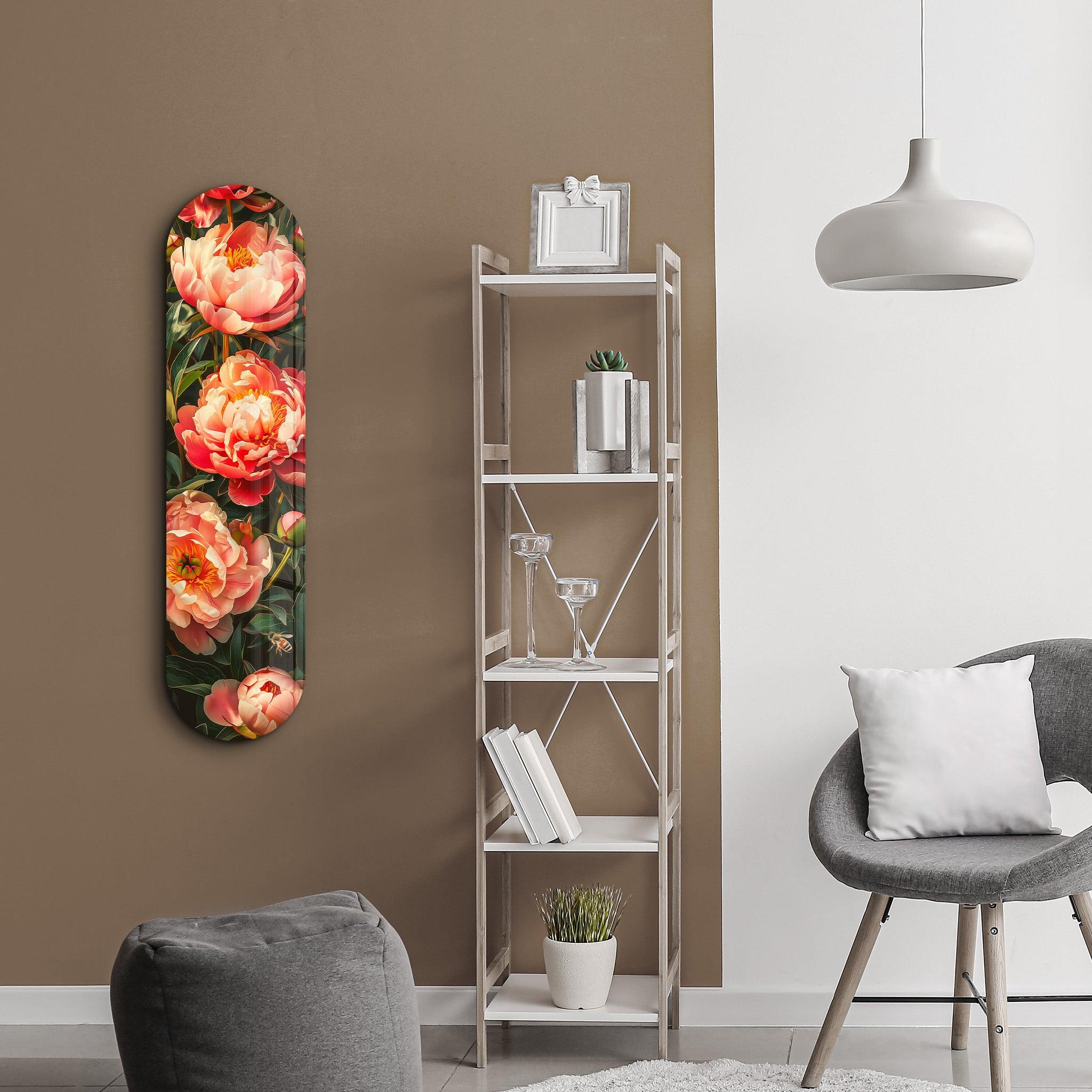 Flowers Painting V3 | Glass Wall Art - Artdesigna