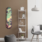 Retro Palm Heaven | Glass Wall Art - Artdesigna