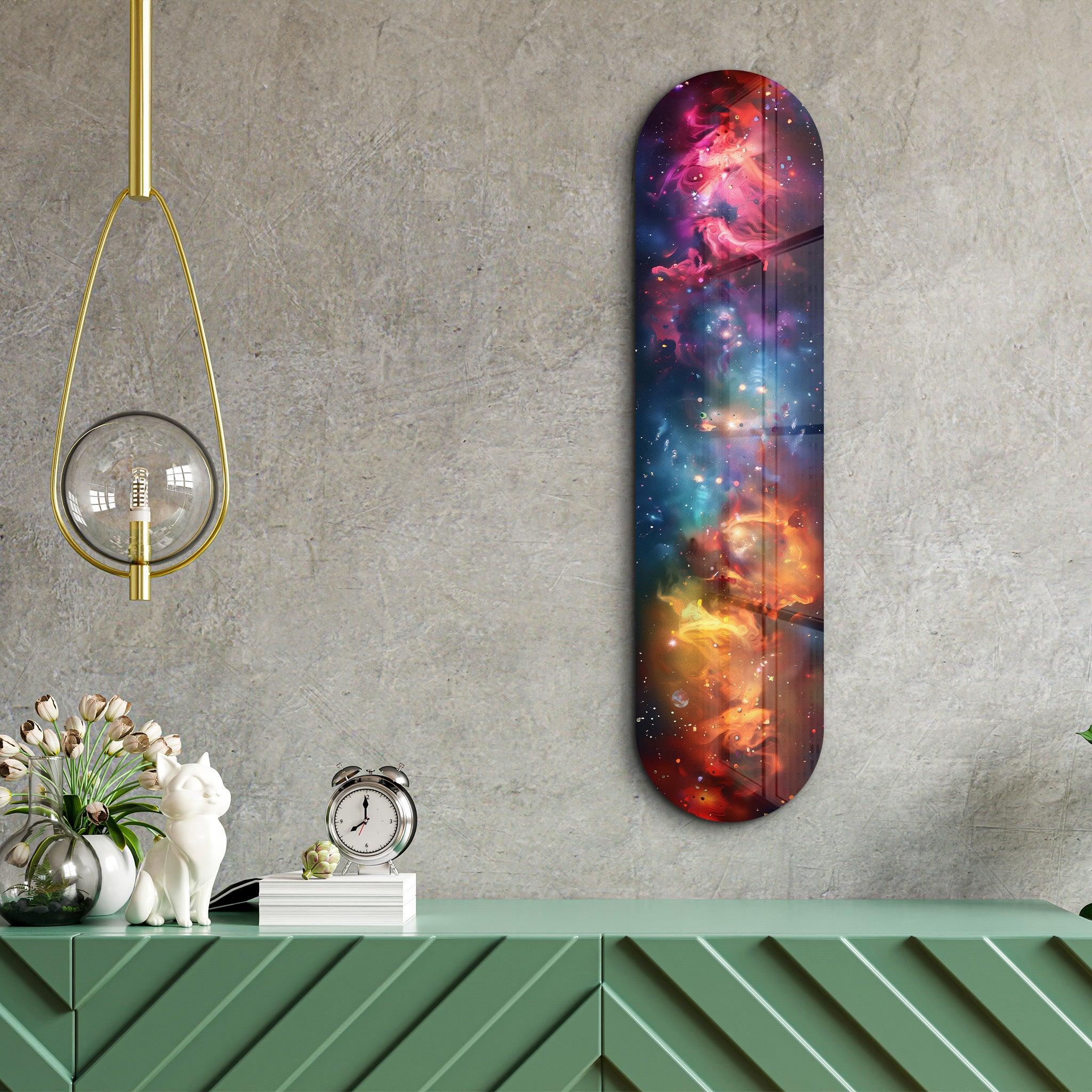 Colorful Space V1 | Glass Wall Art - Artdesigna