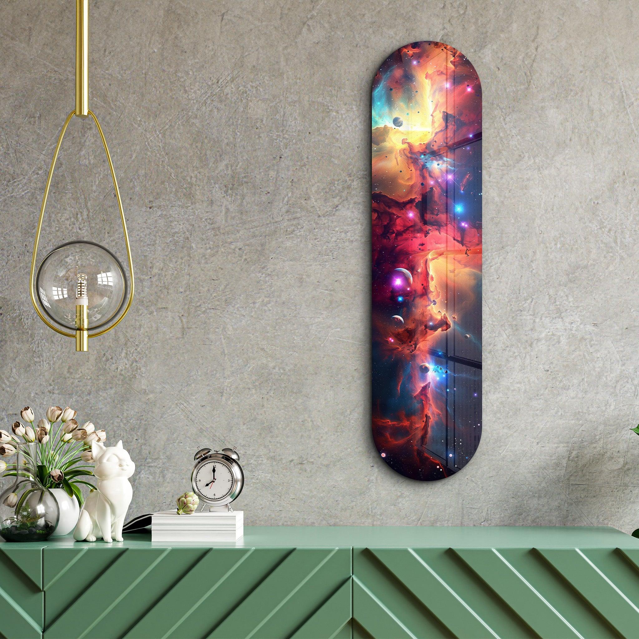 Colorful Space V3 | Glass Wall Art - Artdesigna