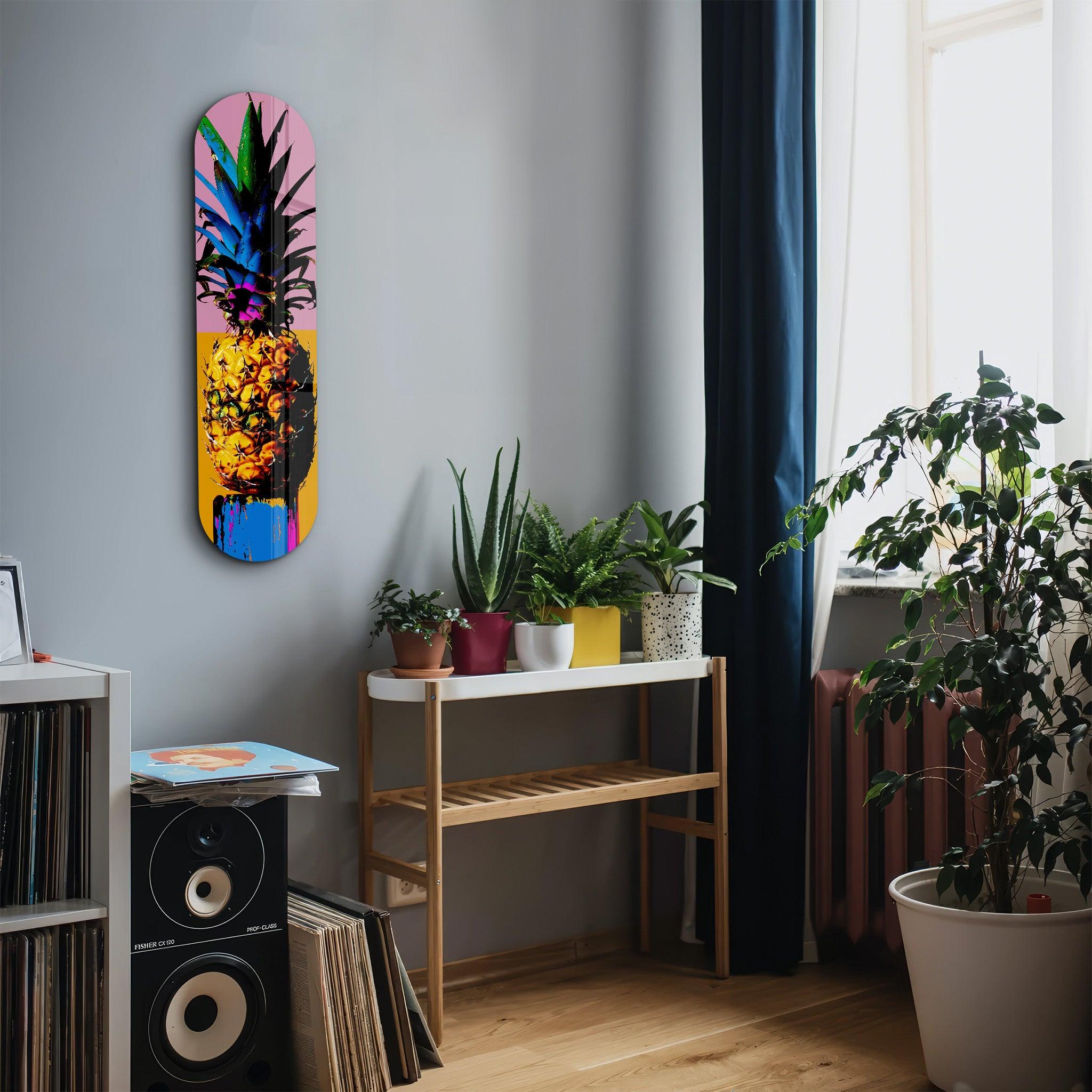 Ananas | Glass Wall Art - Artdesigna