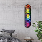 Colorful Skulls | Glass Wall Art - Artdesigna