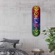 Sugar Skulls V2 | Glass Wall Art - Artdesigna