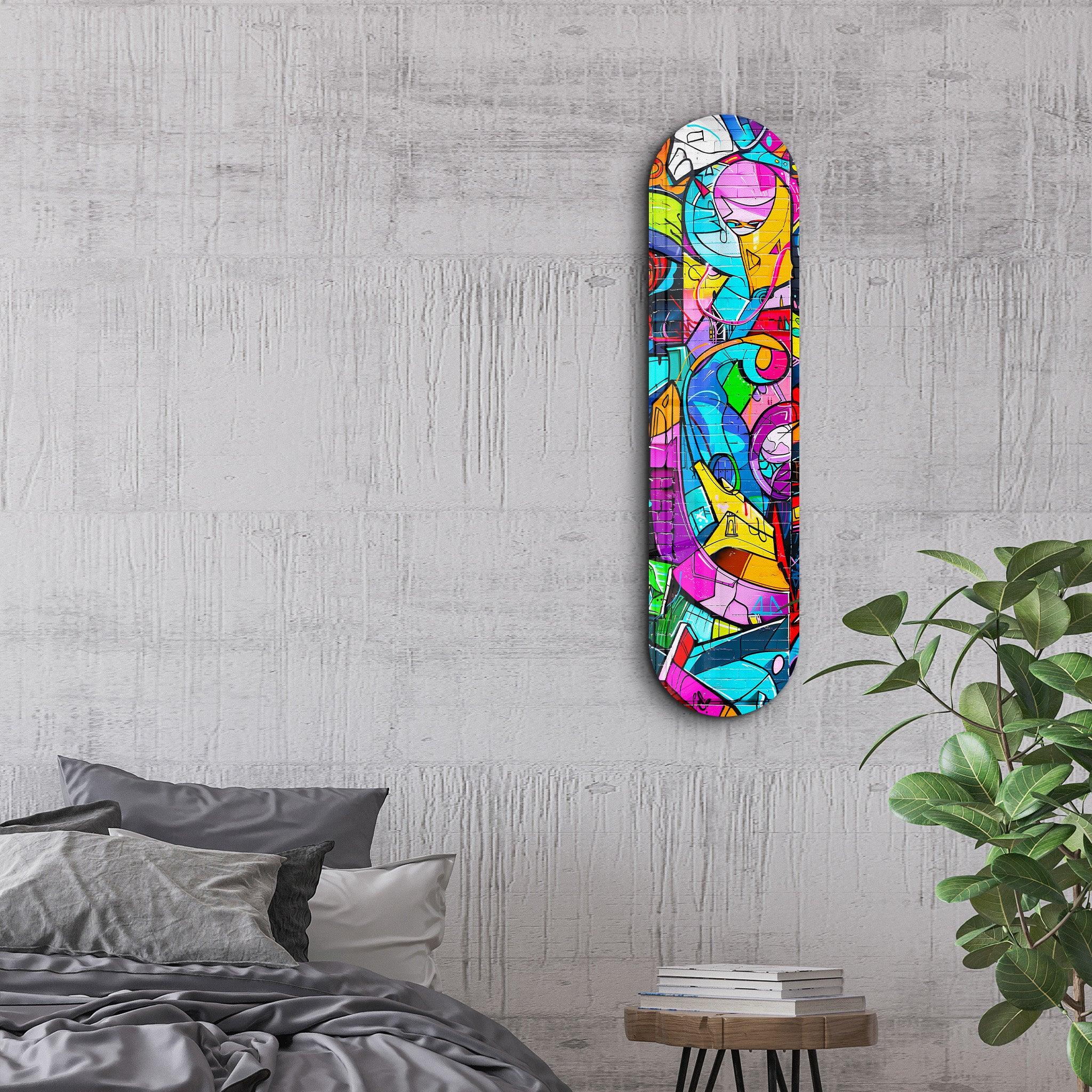 Graffiti Abstract | Glass Wall Art - Artdesigna