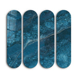 Azure Depths Quad | Glass Wall Art