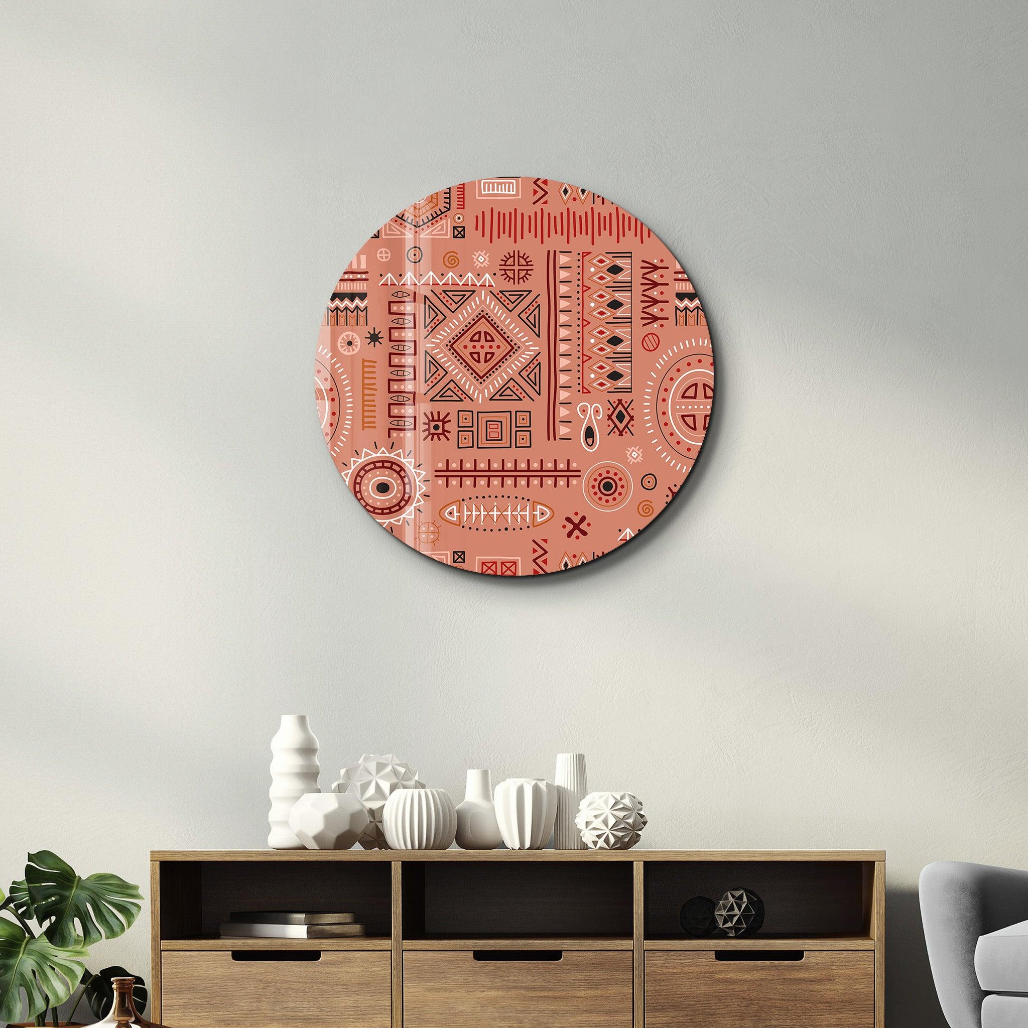 ・"Scandinavian TerraCota"・Rounded Glass Wall Art - ArtDesigna Glass Printing Wall Art