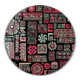 ・"Signs Black Pink"・Rounded Glass Wall Art