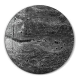 ・"Travertine - Moon - Black"・Rounded Glass Wall Art
