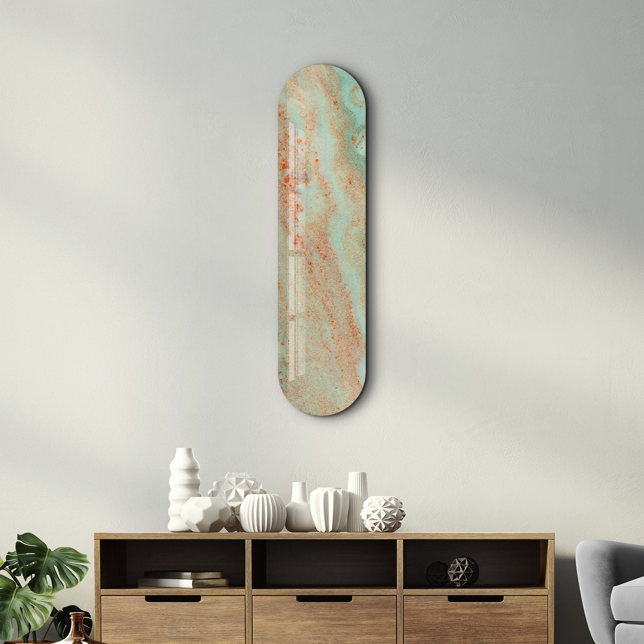 Verdigris 1 | Glass Wall Art
