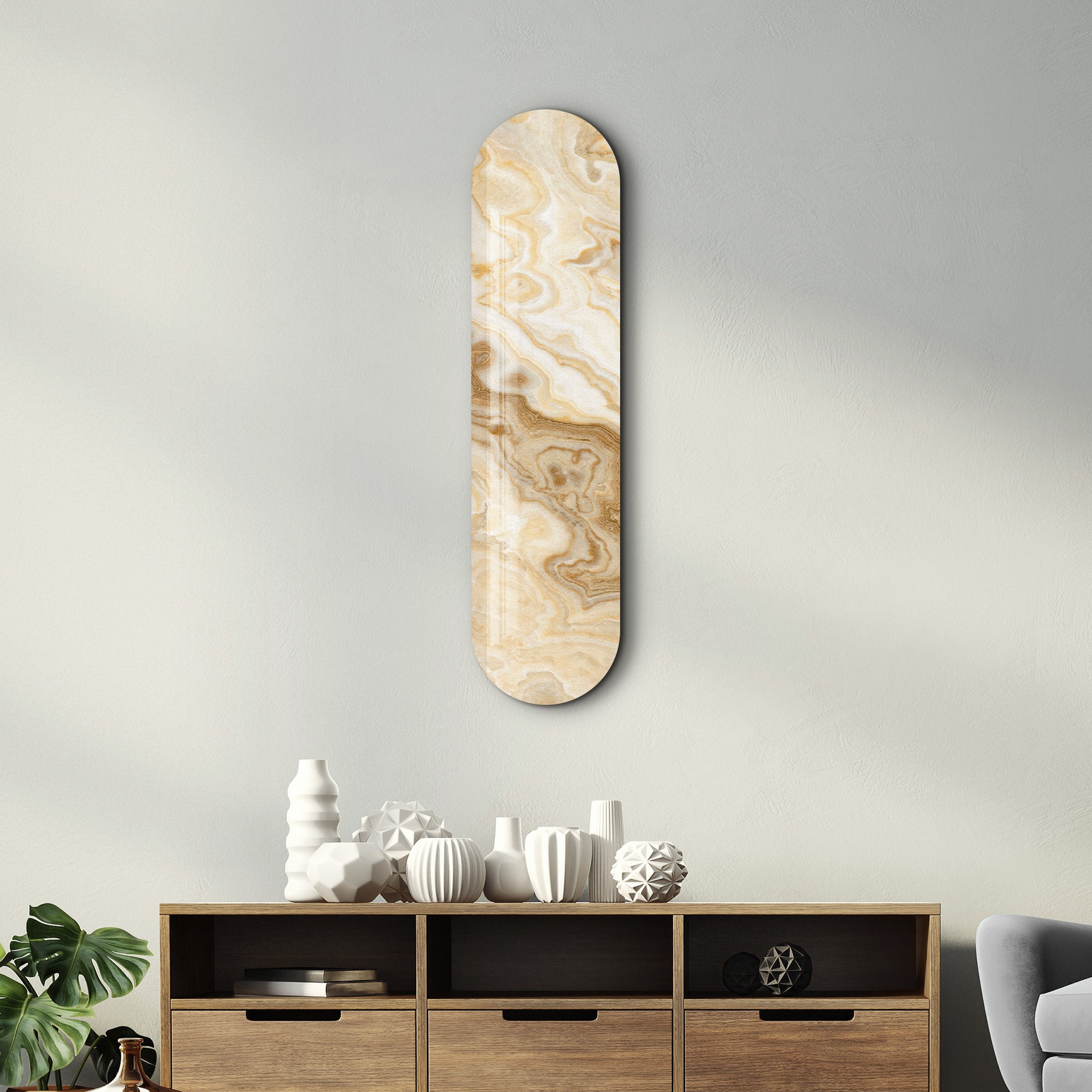 Ivory Onyx 1 | Glass Wall Art