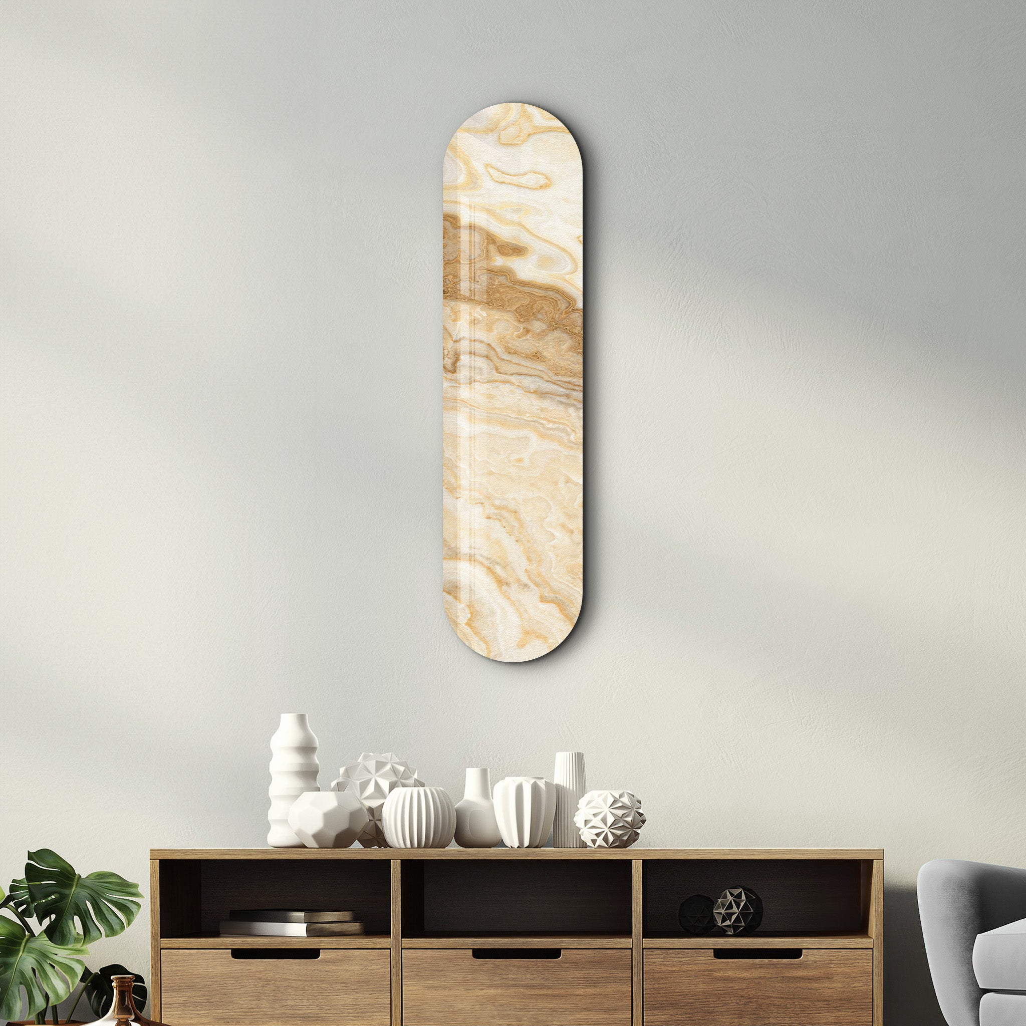 Ivory Onyx 2 | Glass Wall Art