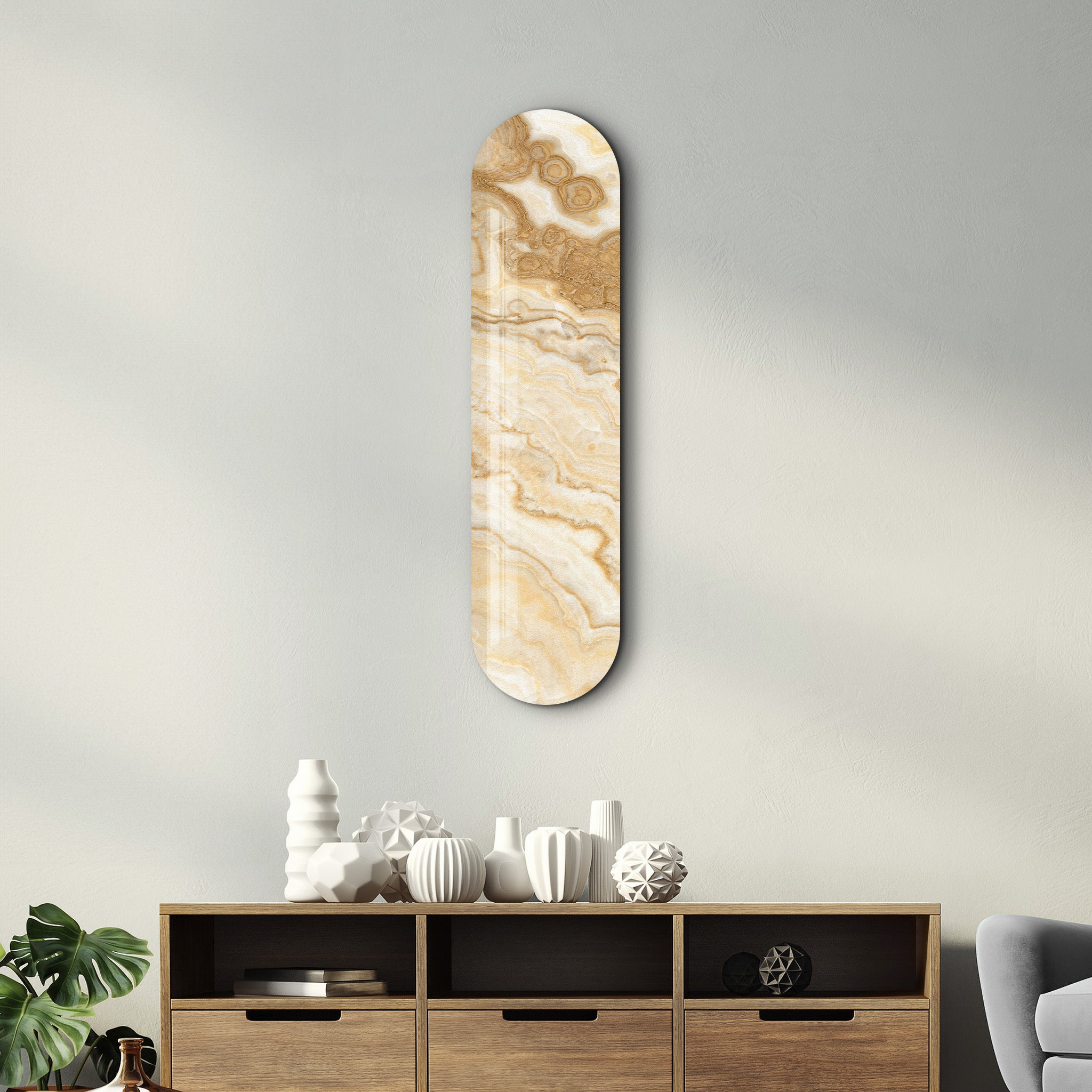 Ivory Onyx 3 | Glass Wall Art