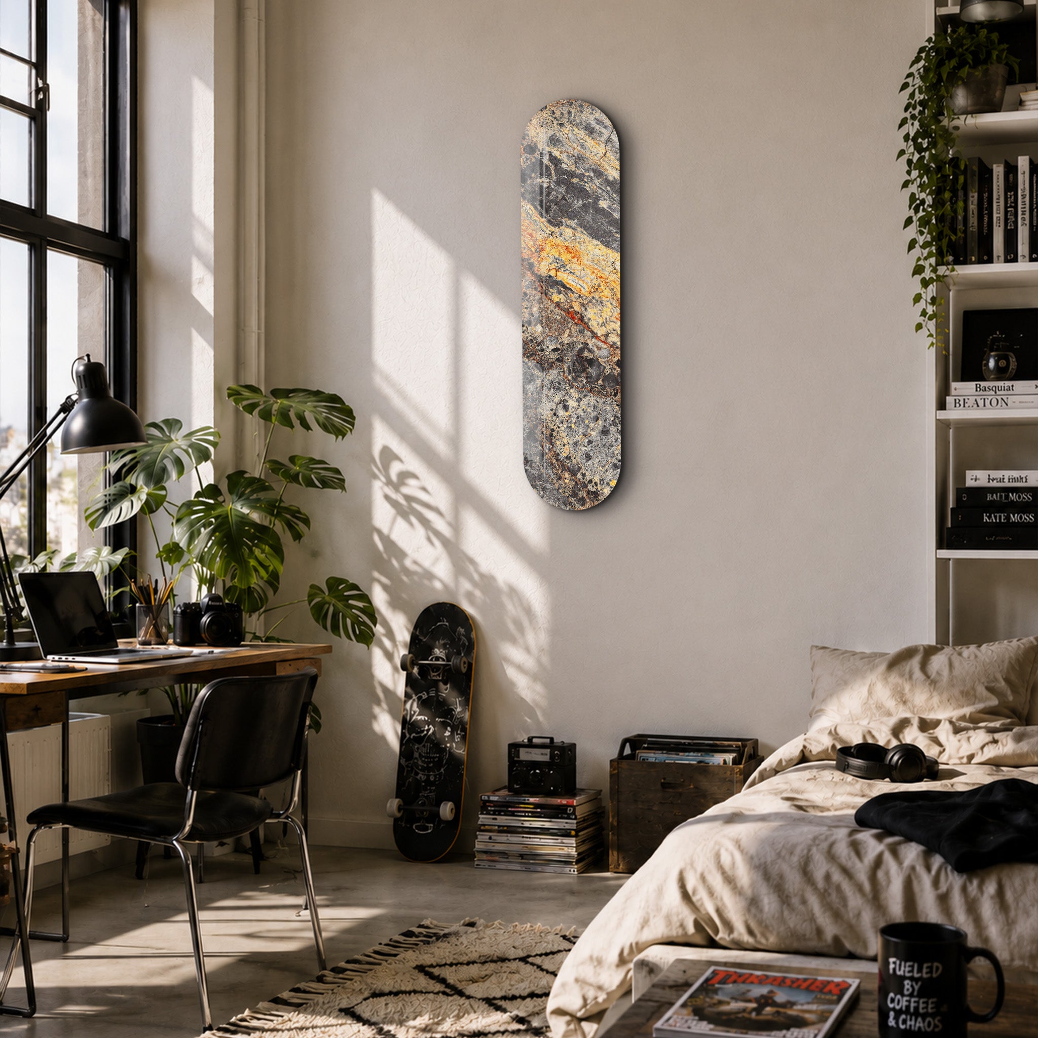Ember Stone 1 | Glass Wall Art