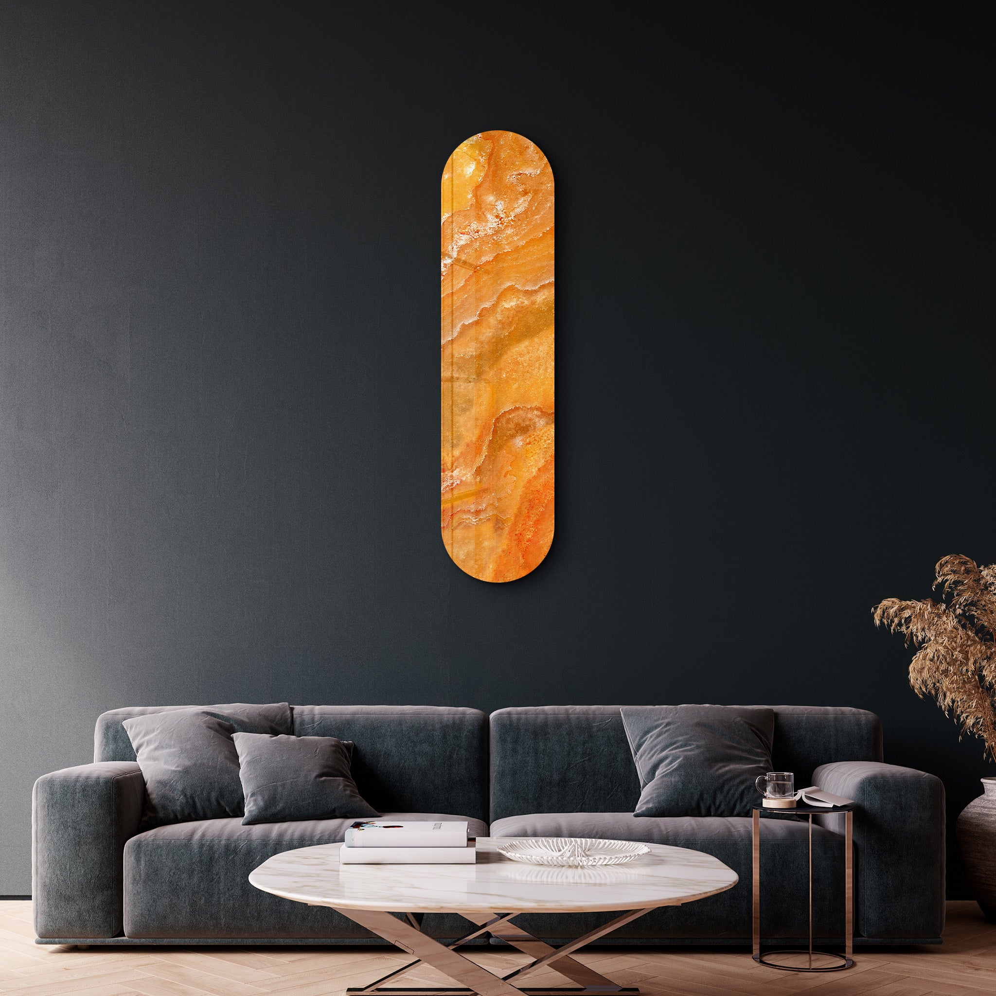 Amber Onyx 4 | Glass Wall Art
