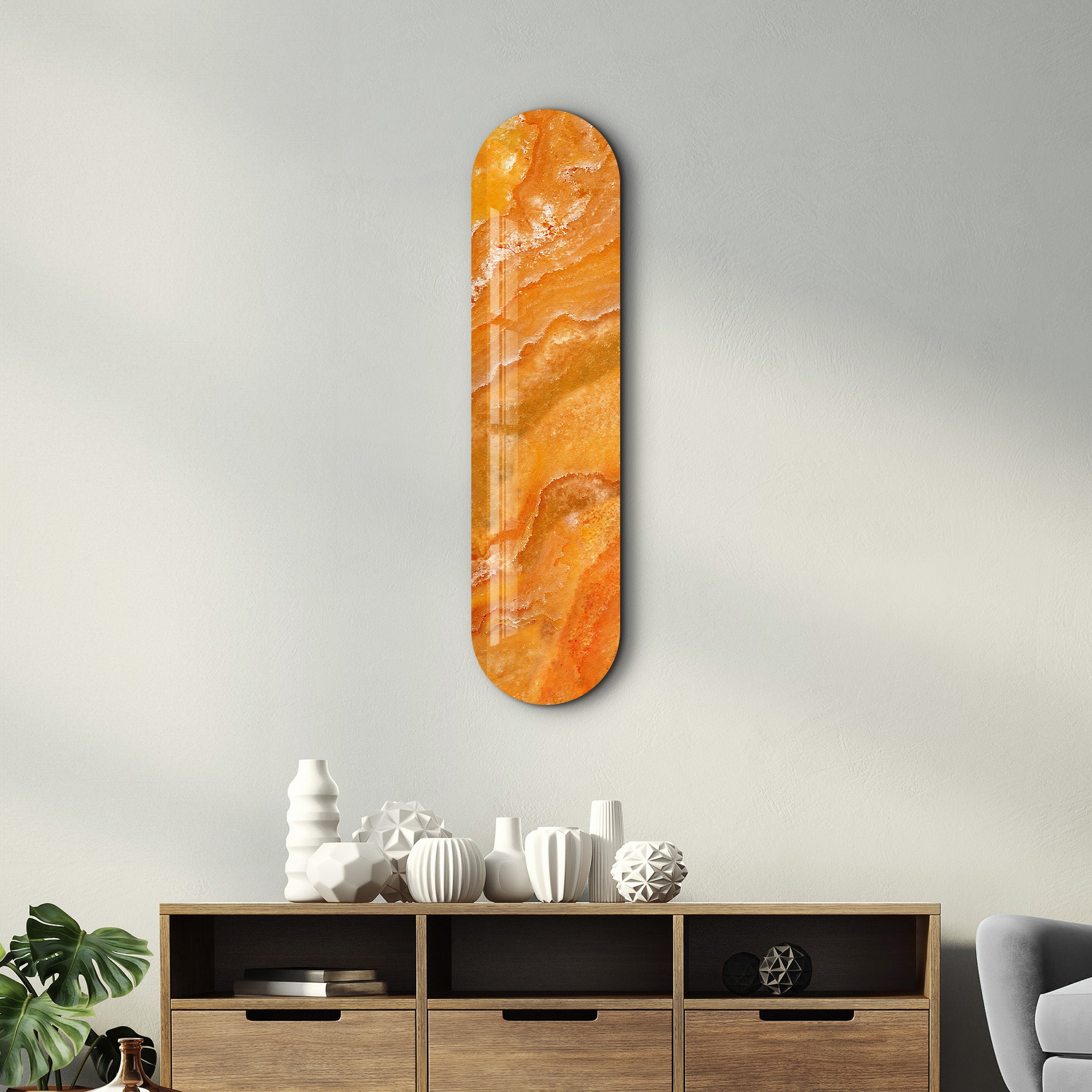 Amber Onyx 4 | Glass Wall Art