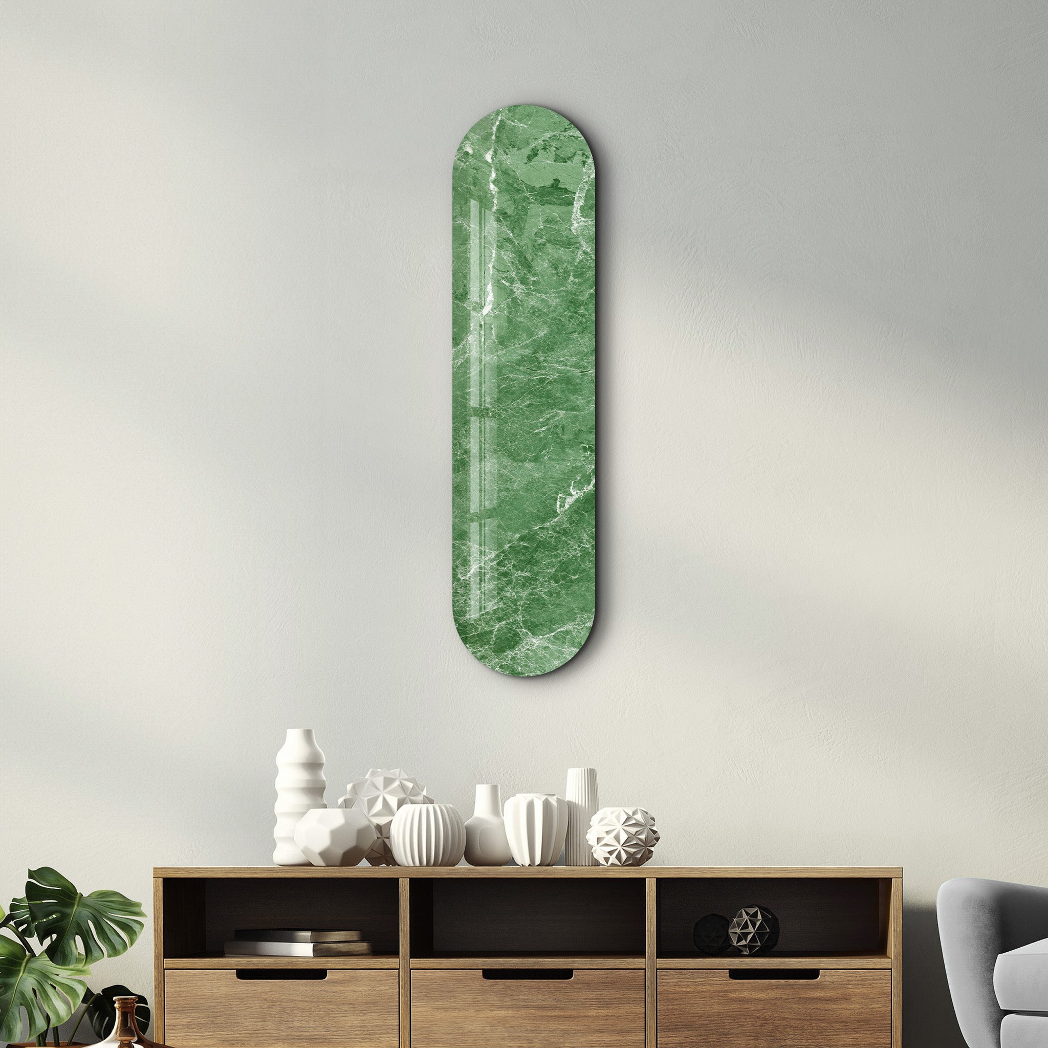 Verde Marble 1 | Glass Wall Art