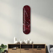 Crimson Marble 3 | Glass Wall Art