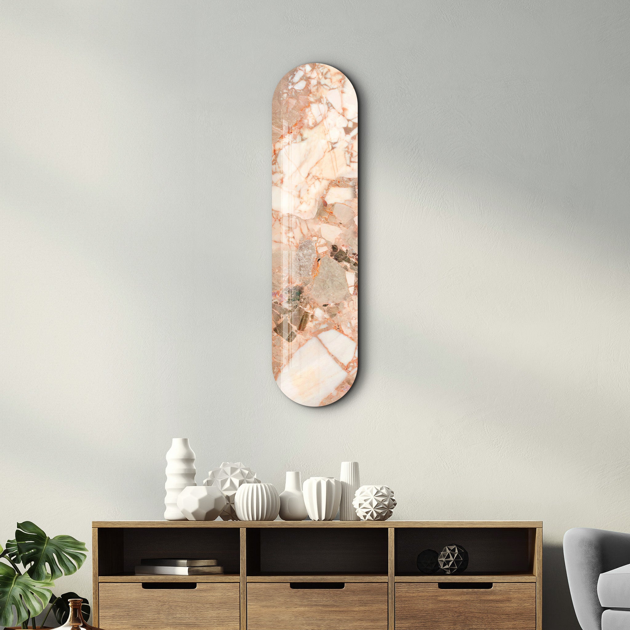 Rose Terrazzo 3 | Glass Wall Art