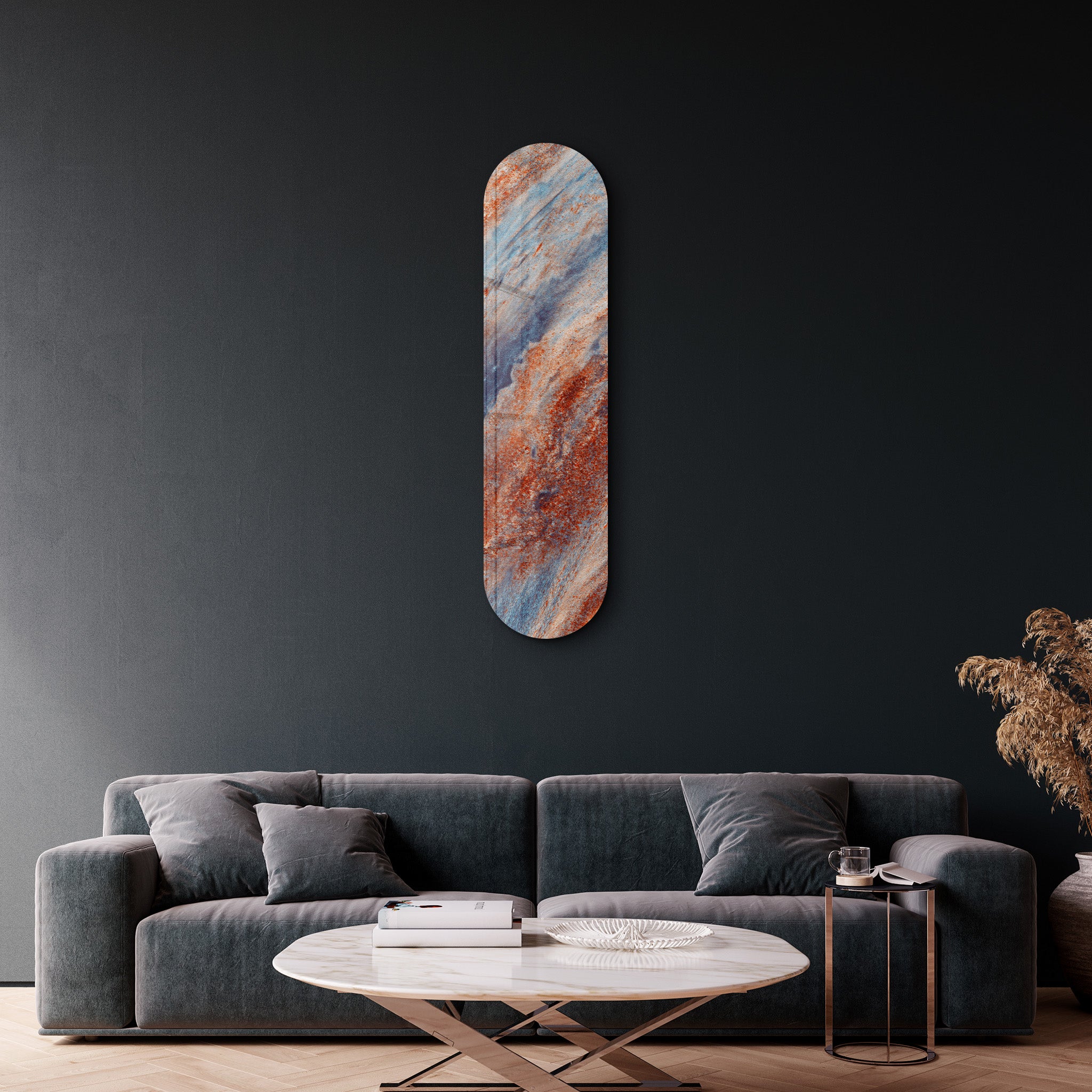 Azure Rust 3 | Glass Wall Art