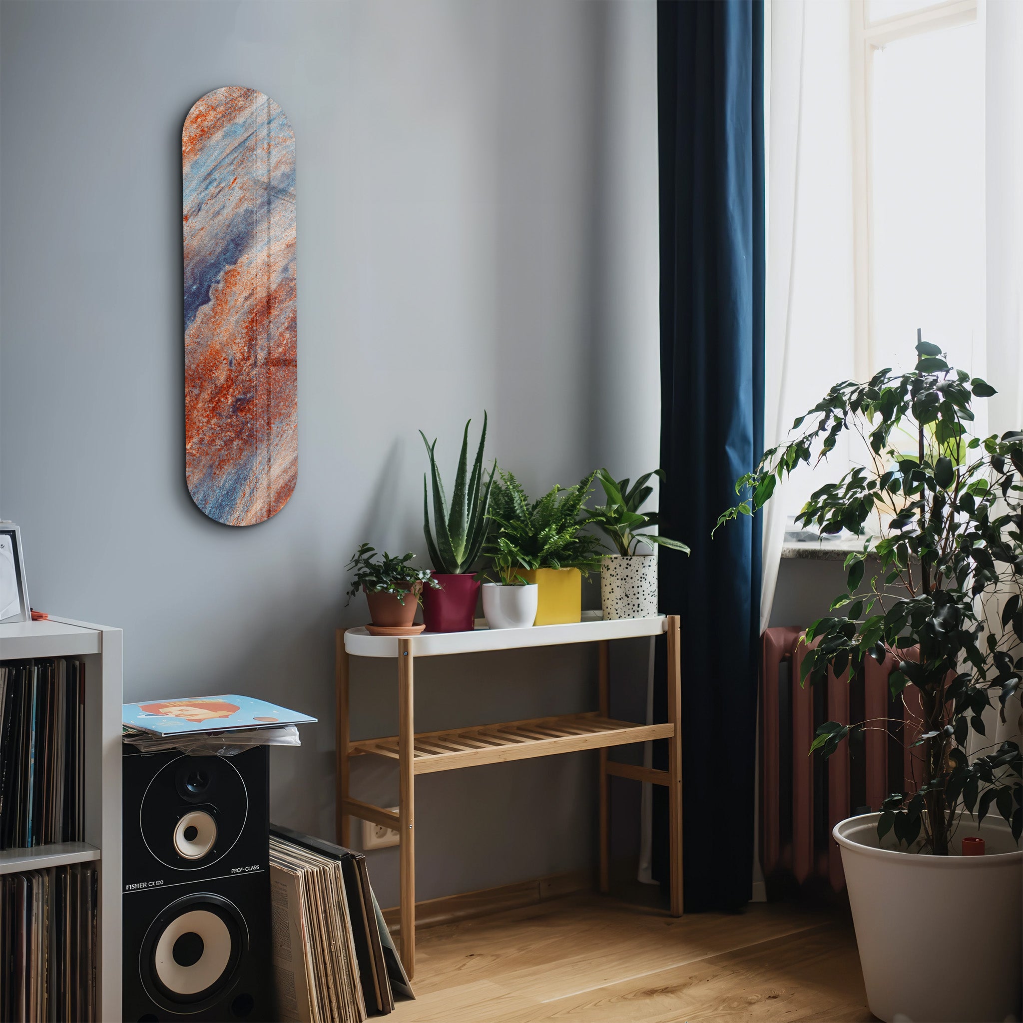 Azure Rust 3 | Glass Wall Art